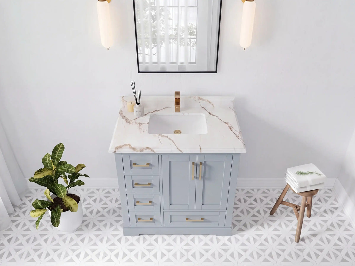 Boston 36 in. W x 22 in. D Center Sink Bathroom Vanity