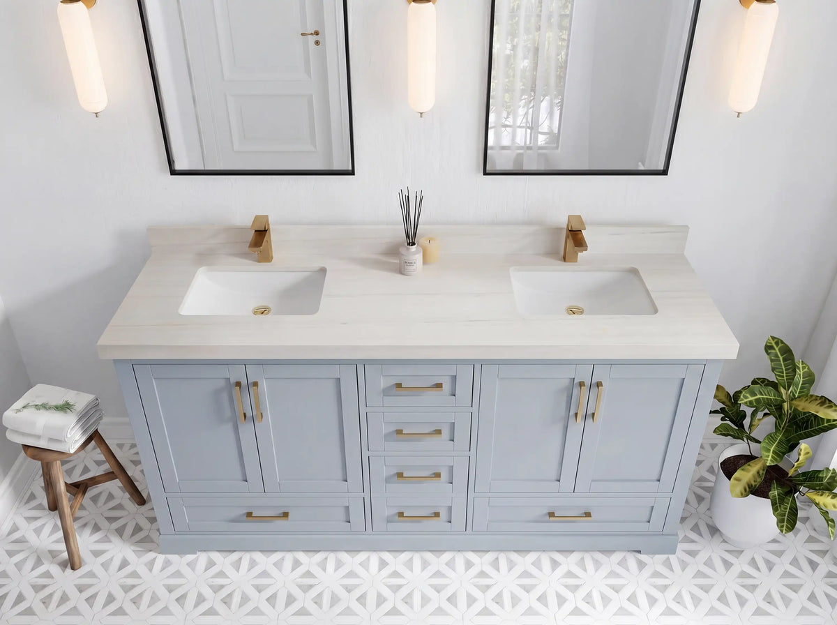 Boston 72 in. W x 22 in. D Double Sink Bathroom Vanity