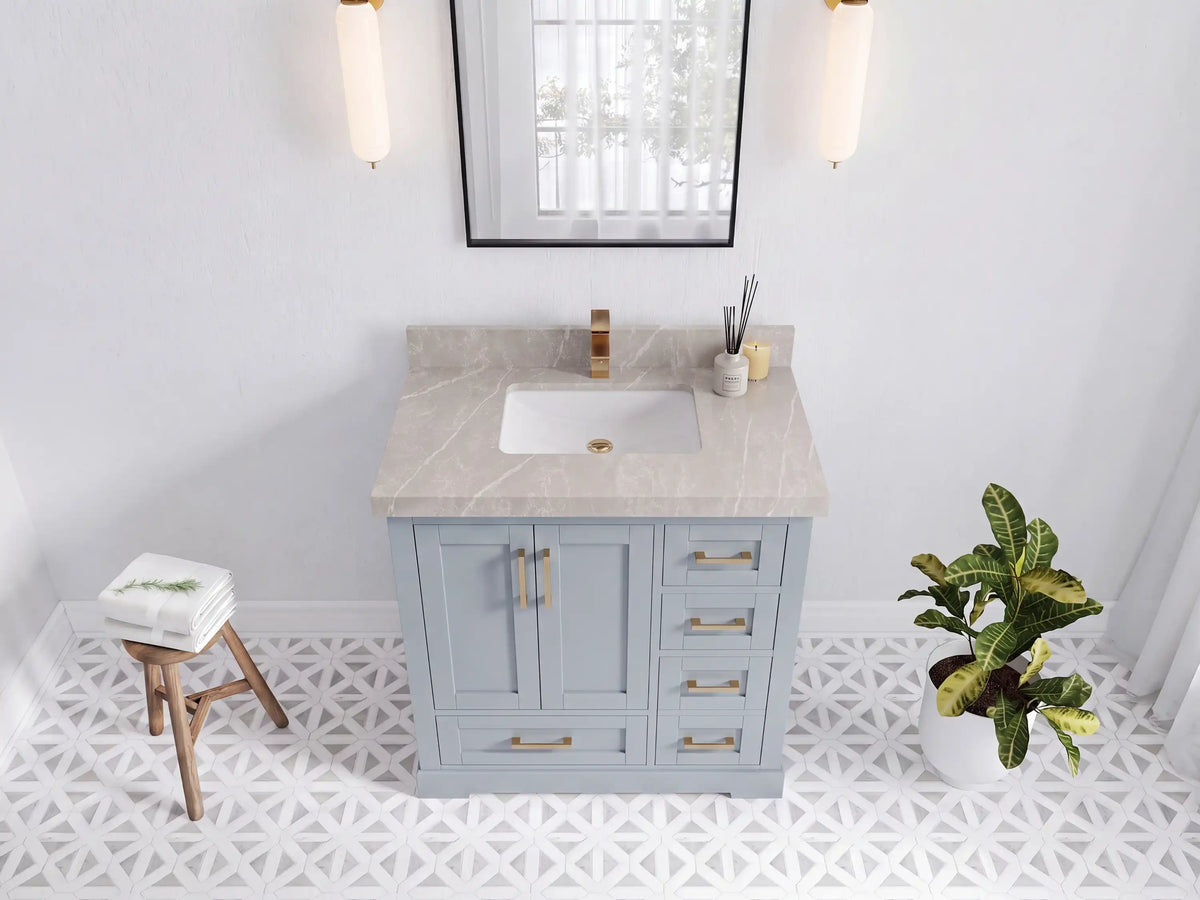 Boston 36 in. W x 22 in. D Center Sink Bathroom Vanity