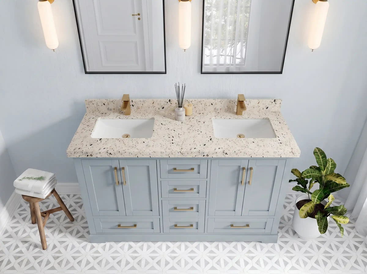 Boston 60 in. W x 22 in. D Double Sink Bathroom Vanity