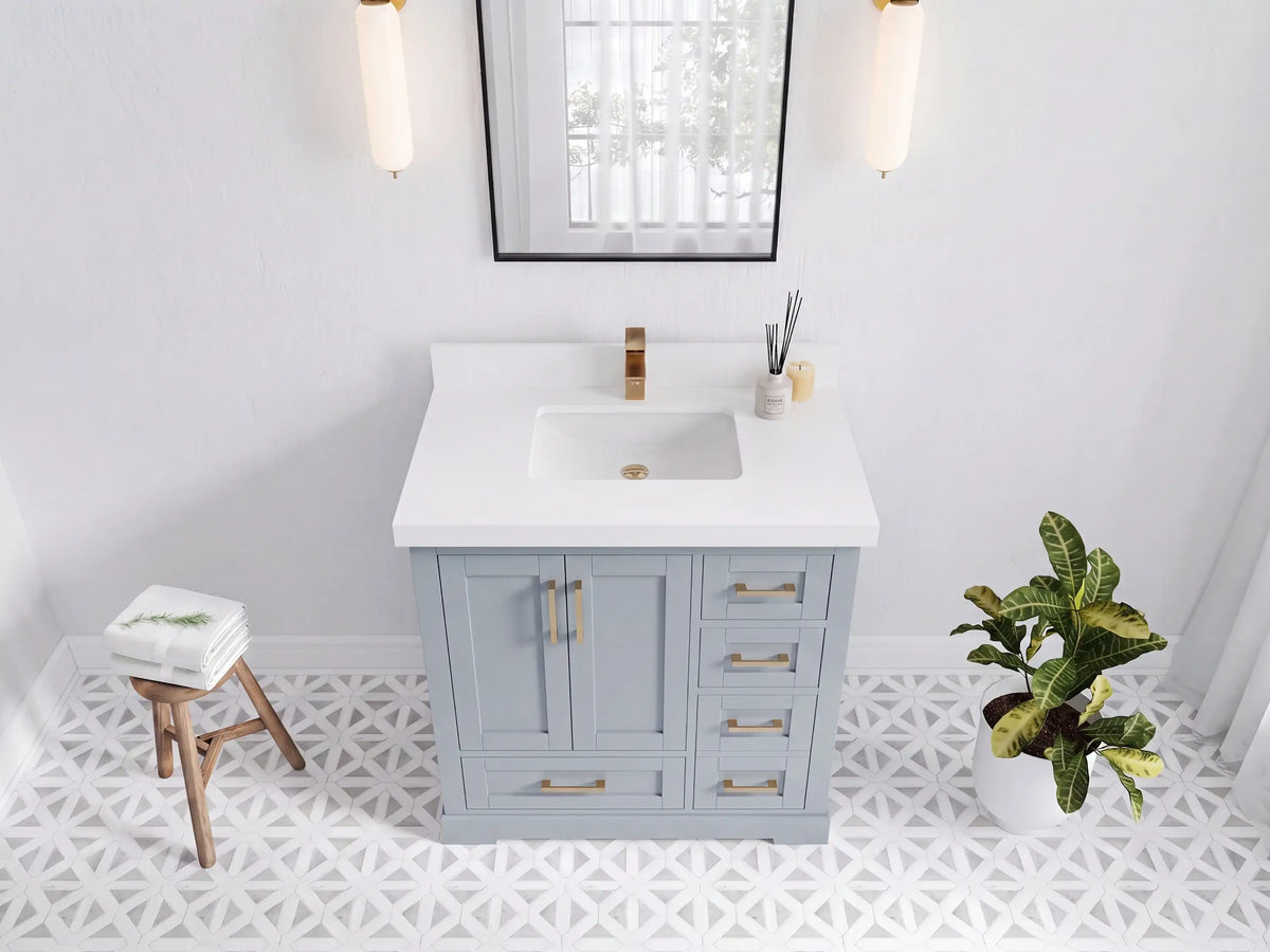 Boston 36 in. W x 22 in. D Center Sink Bathroom Vanity