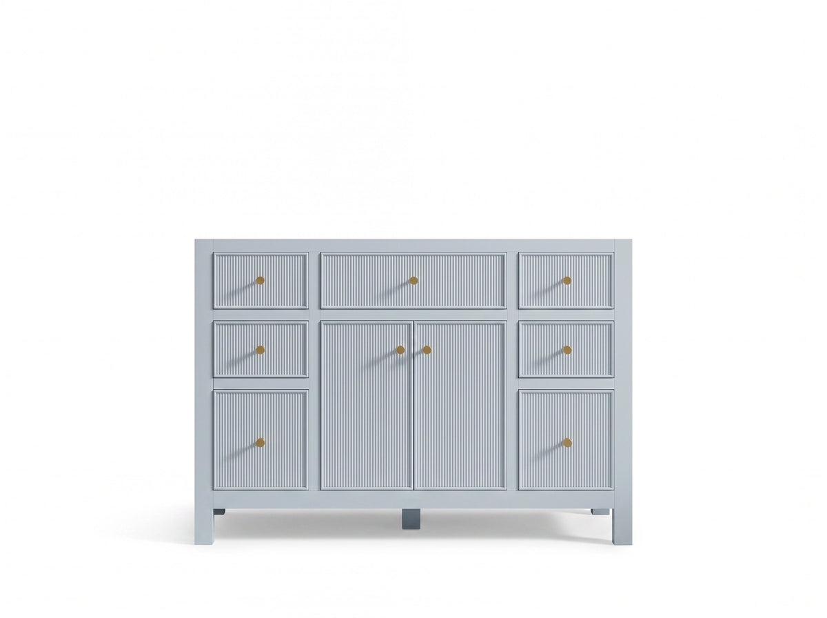 Sonoma 48 in W x 22 in D Free Standing Reeded Single Sink Bathroom Vanity