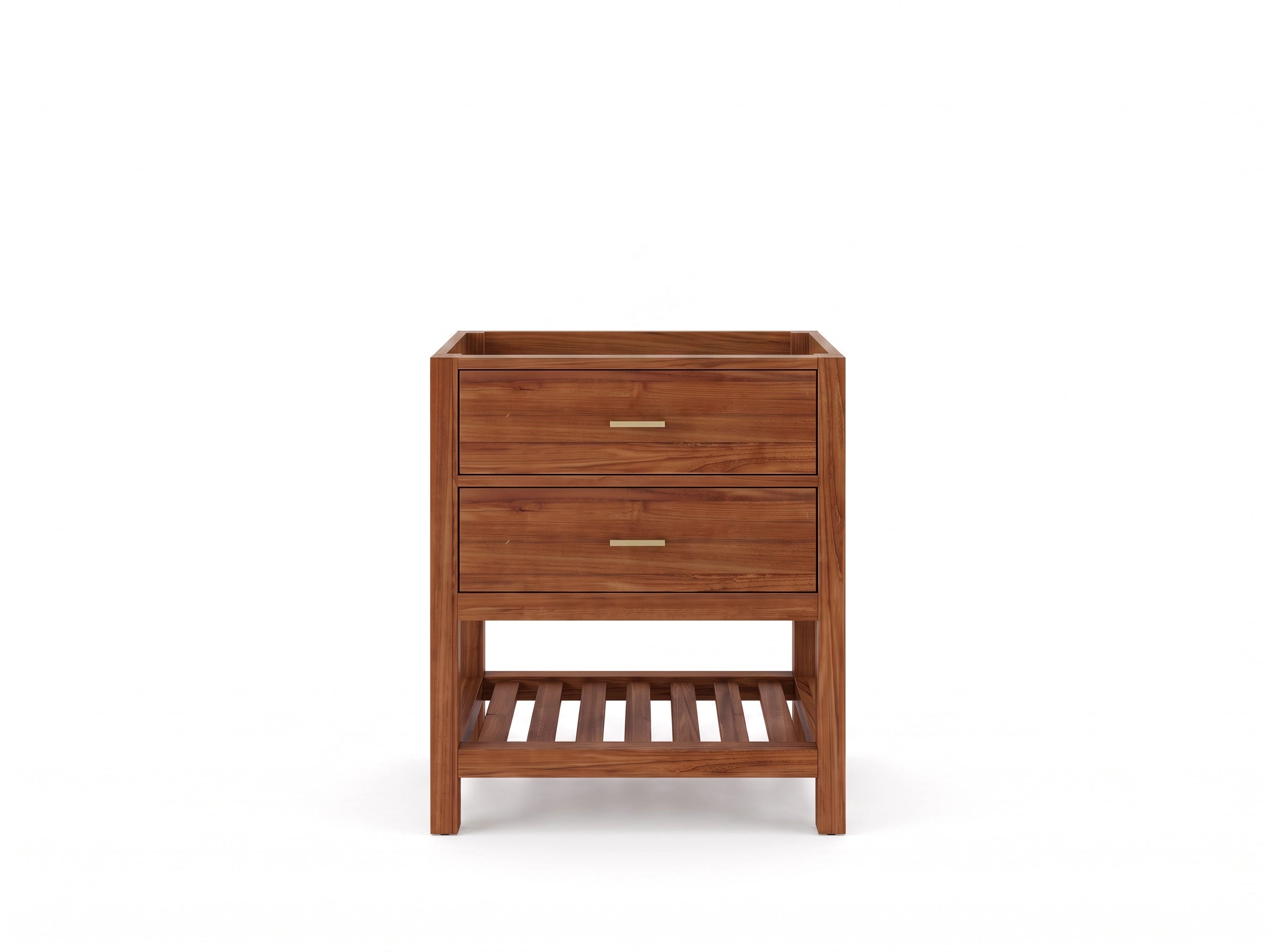 Parker Teak Wood 30 in. W x 22 in. D Single Sink Bathroom Vanity