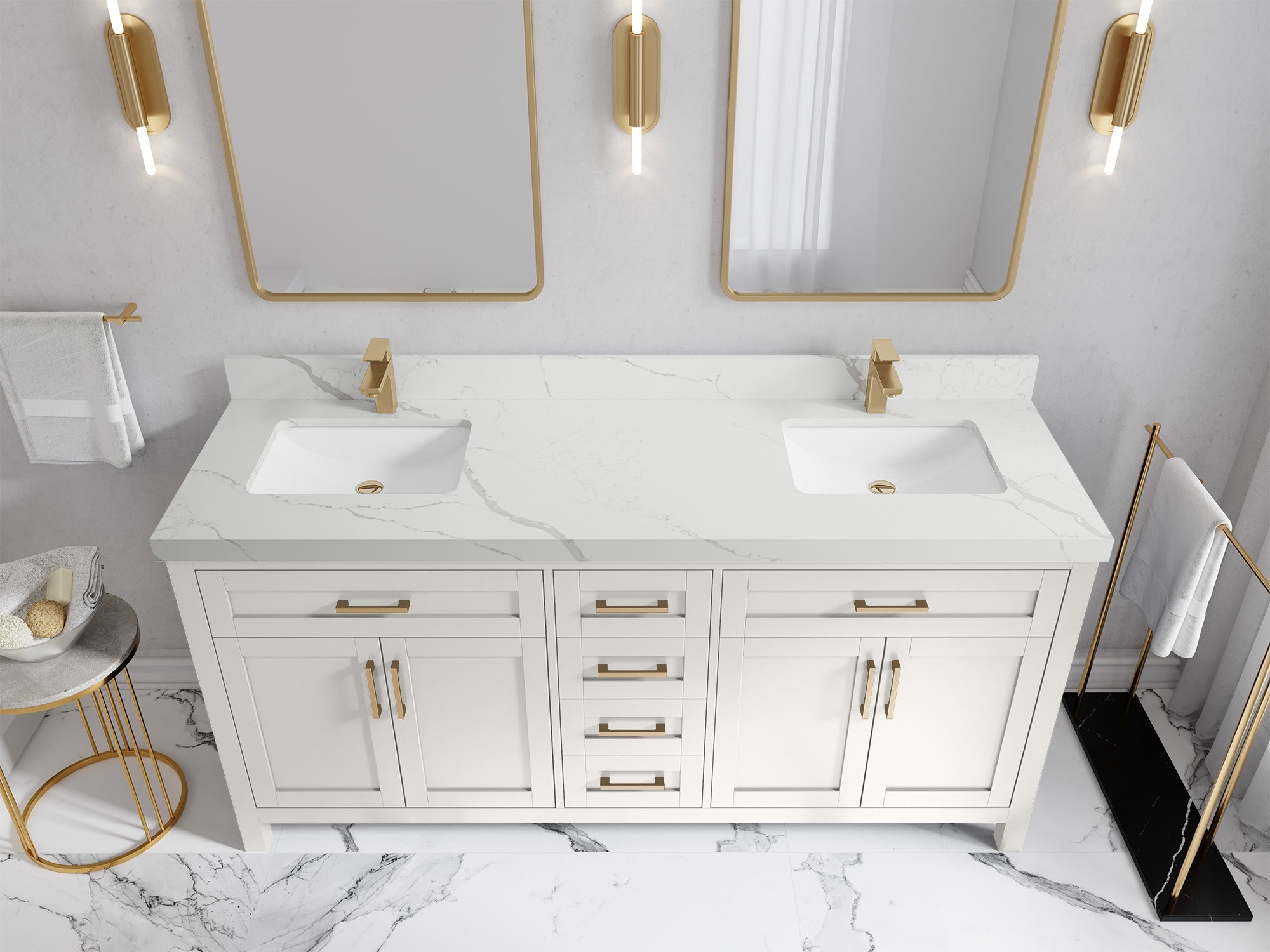 Cambridge 72 in. W x 22 in. D Double Sink Bathroom Vanity