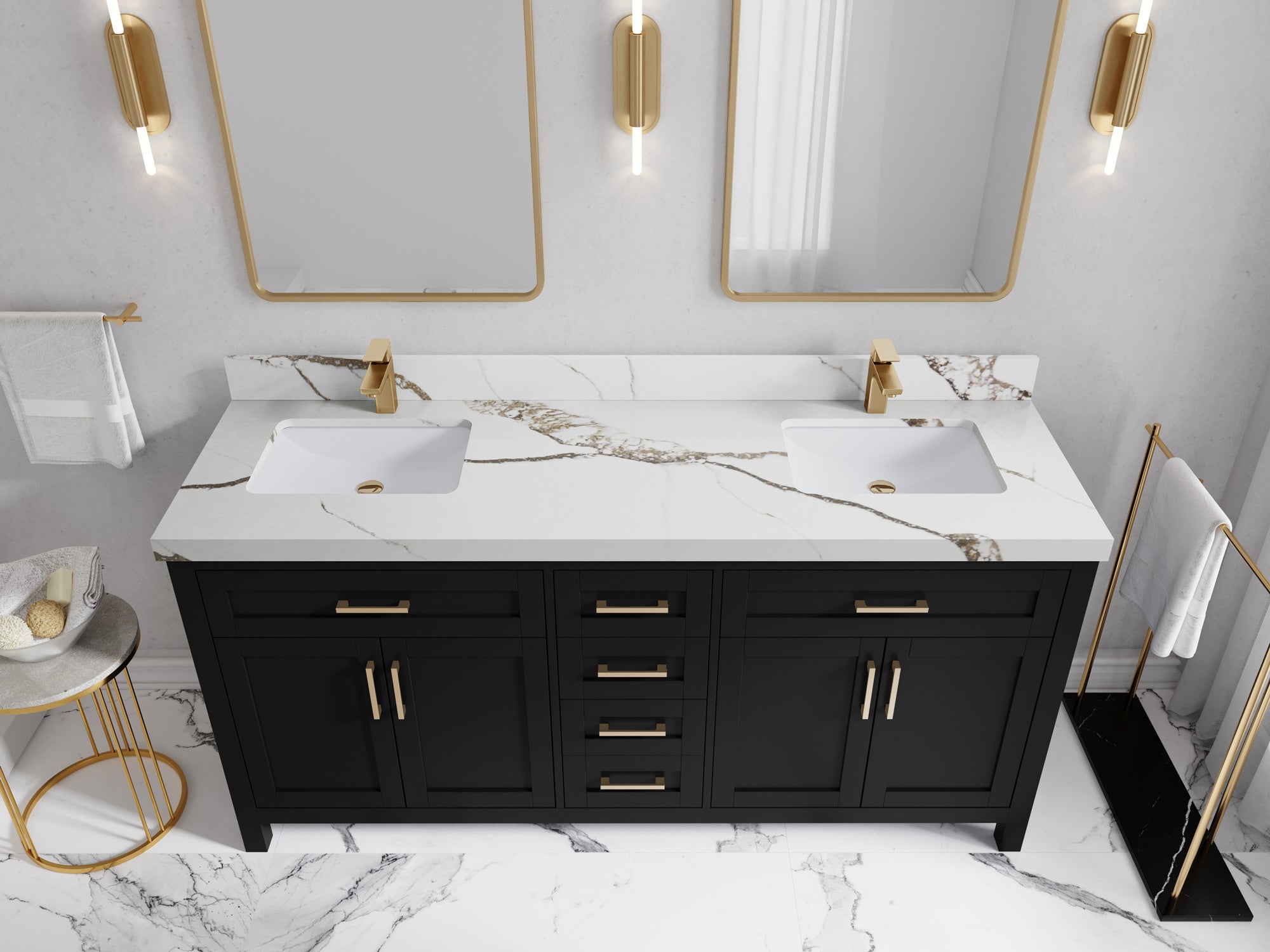Cambridge 72 in. W x 22 in. D Double Sink Bathroom Vanity
