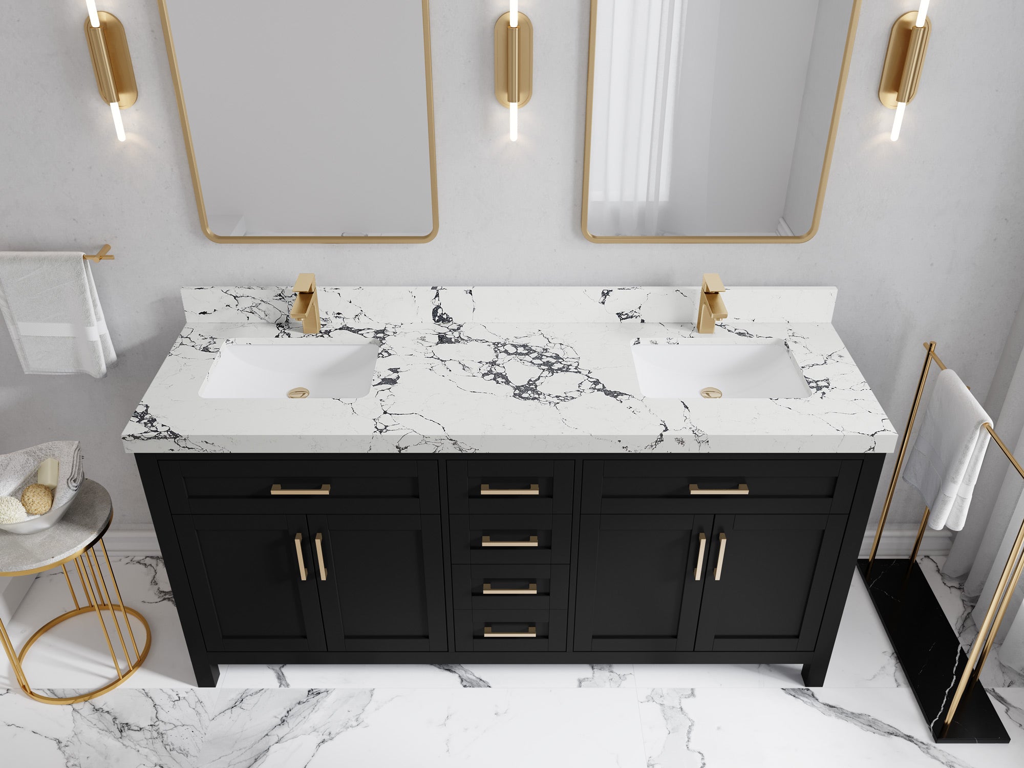 Cambridge 72 in. W x 22 in. D Double Sink Bathroom Vanity