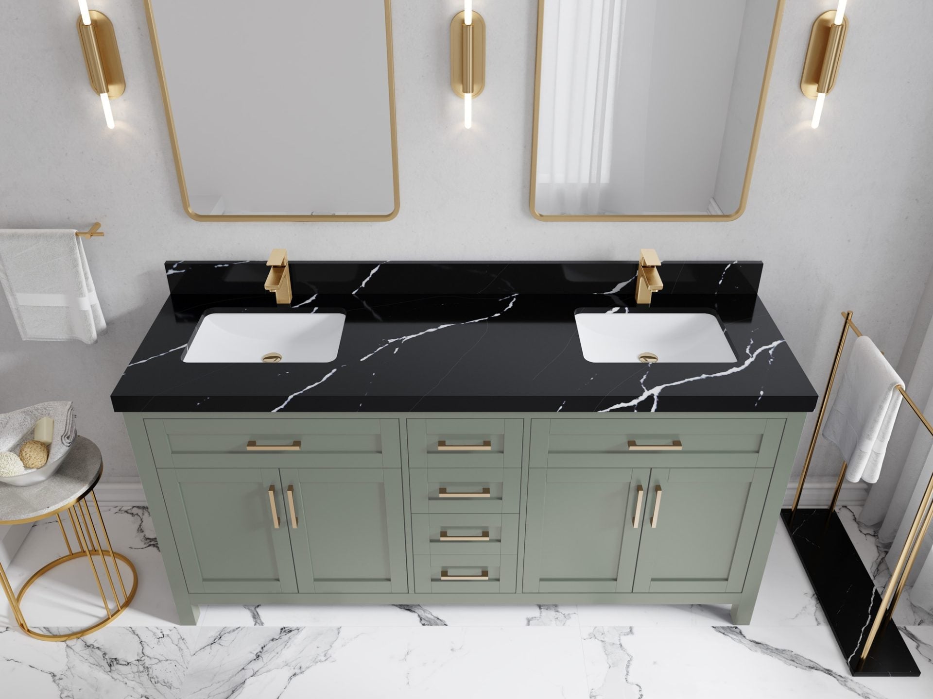Cambridge 72 in. W x 22 in. D Double Sink Bathroom Vanity