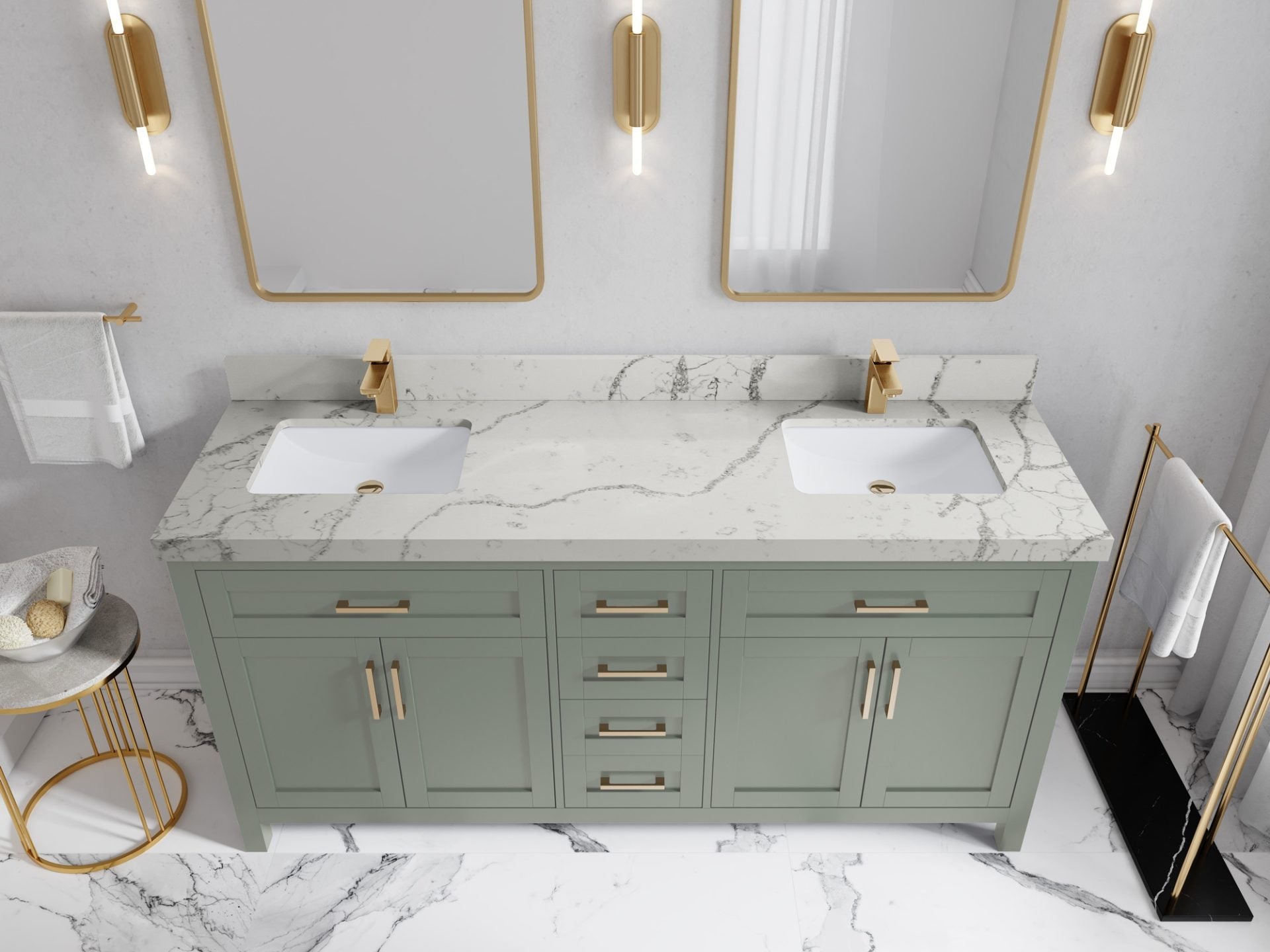 Cambridge 72 in. W x 22 in. D Double Sink Bathroom Vanity