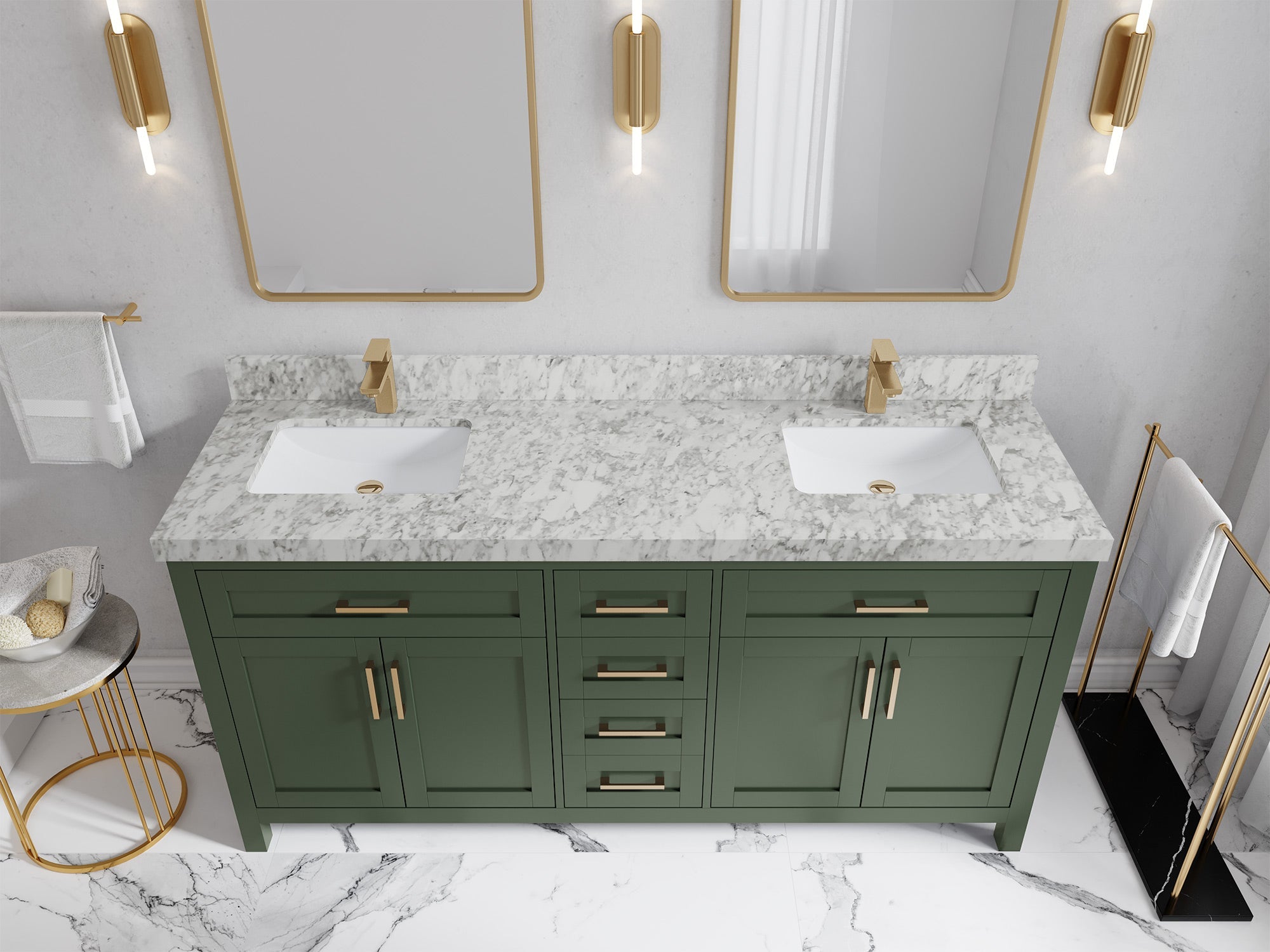 Cambridge 72 in. W x 22 in. D Double Sink Bathroom Vanity