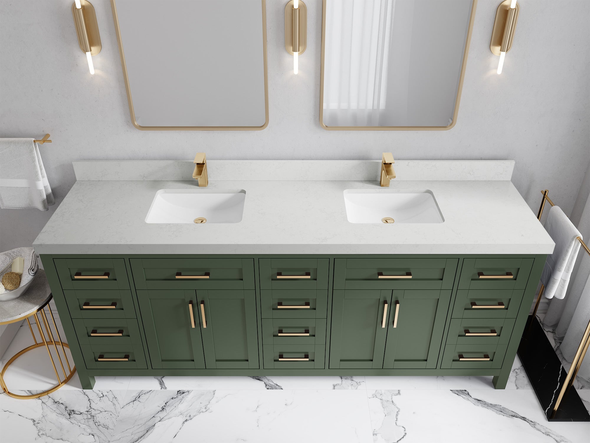 Cambridge 84 in. W x 22 in. D Double Sink Bathroom Vanity
