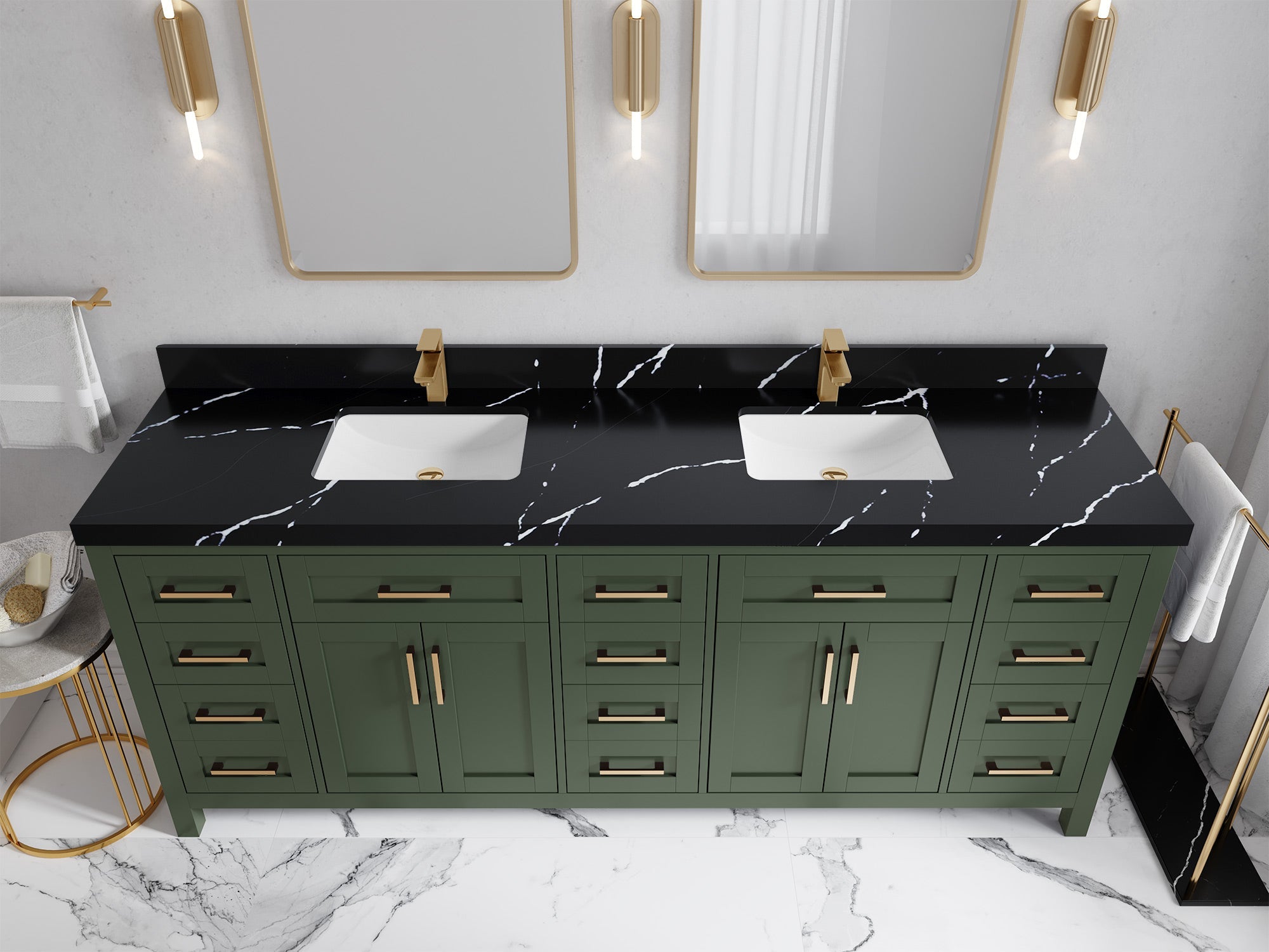 Cambridge 84 in. W x 22 in. D Double Sink Bathroom Vanity