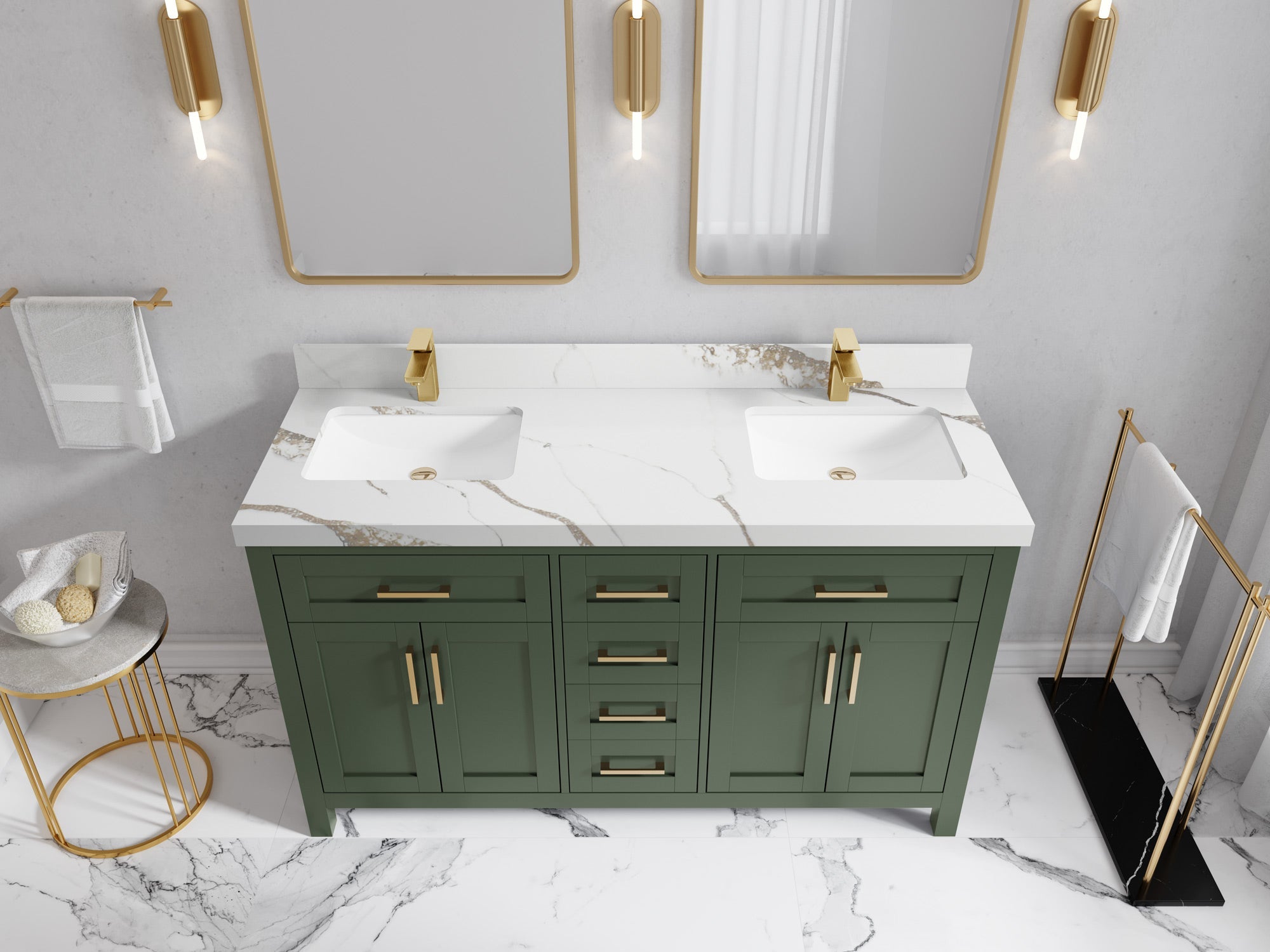 Cambridge 60 in. W x 22 in. D Double Sink Bathroom Vanity