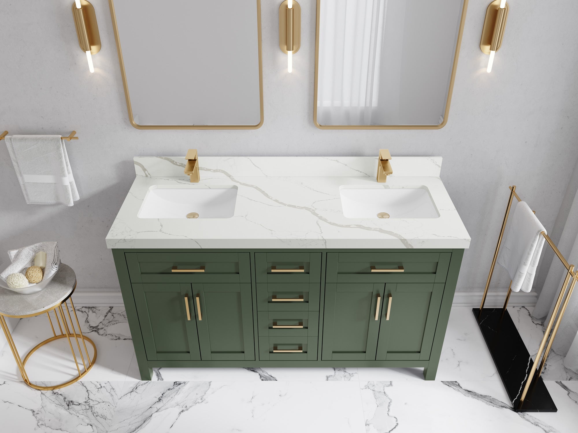 Cambridge 60 in. W x 22 in. D Double Sink Bathroom Vanity