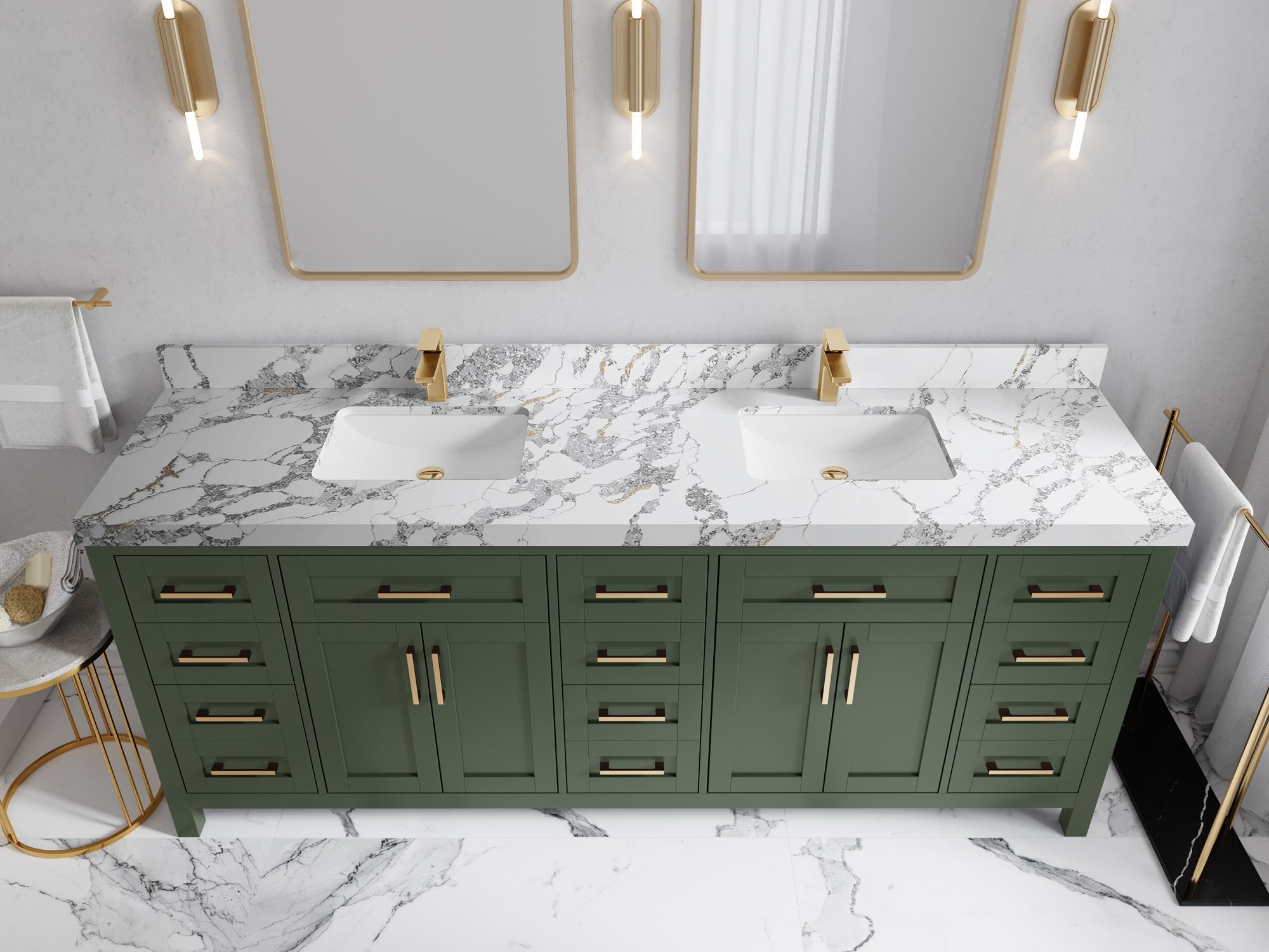 Cambridge 84 in. W x 22 in. D Double Sink Bathroom Vanity