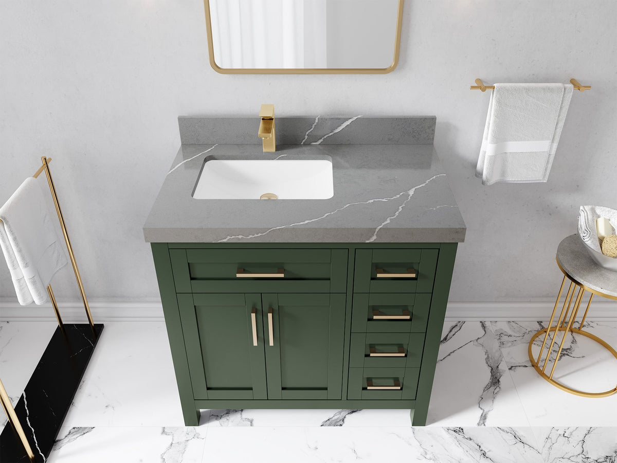 Cambridge 36 in. W x 22 in. D Left Offset Sink Bathroom Vanity