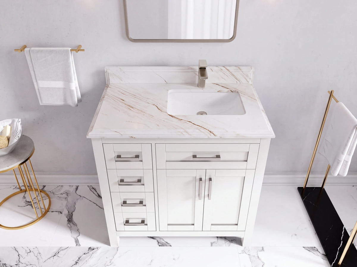 Cambridge 36 in. W x 22 in. D Right Offset Sink Bathroom Vanity