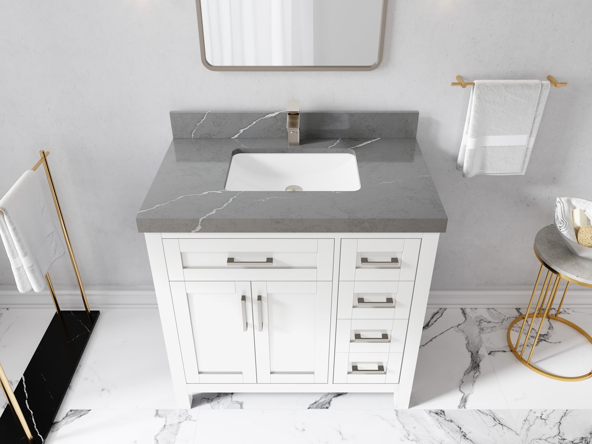 Cambridge 36 in. W x 22 in. D Single Center Sink Bathroom Vanity