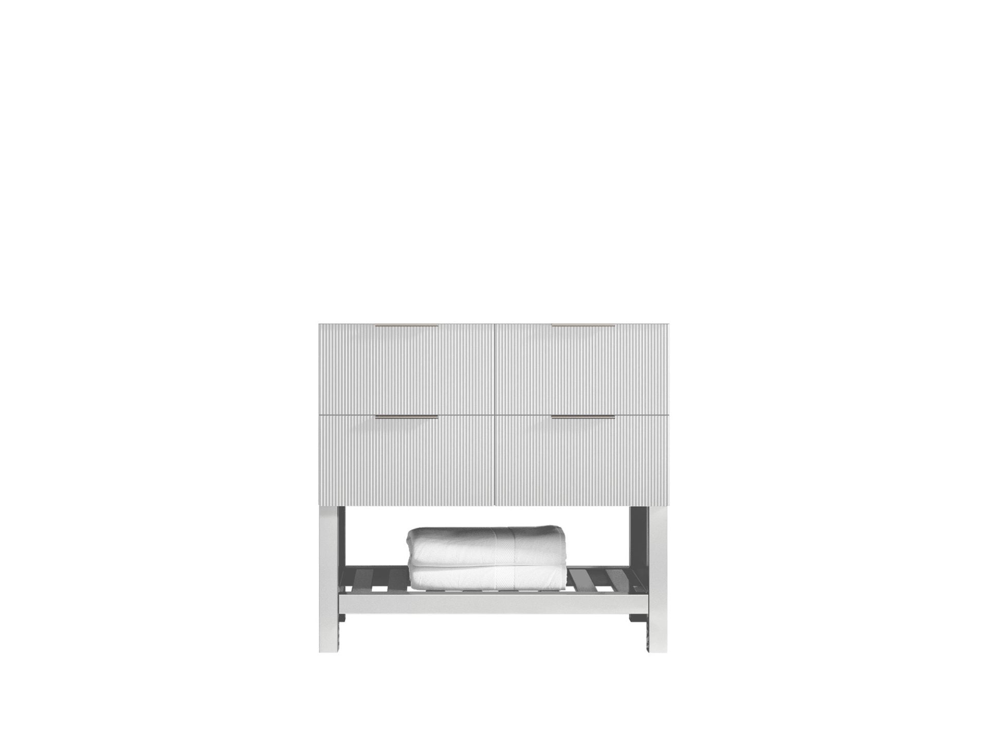 Catalina 36 in. W x 22 in. D Single Sink Bathroom Vanity in White with Countertop - Cabinet Only