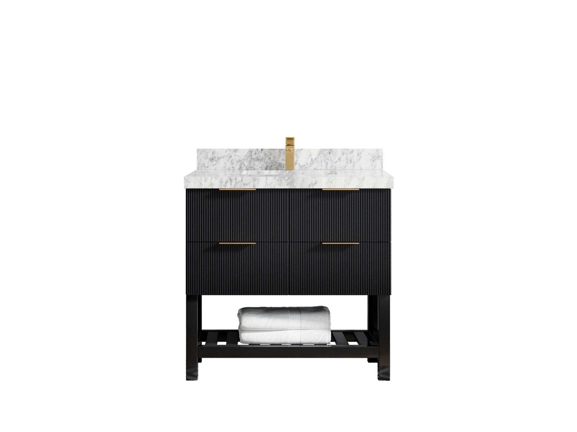 Elizabeth Teak_24_Light Natural_Frosty Carrara_Sideview