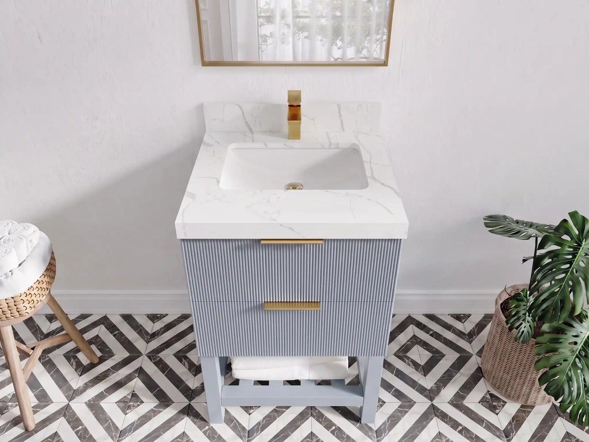 Catalina 24 in. W x 22 in. D Single Sink Bathroom Vanity