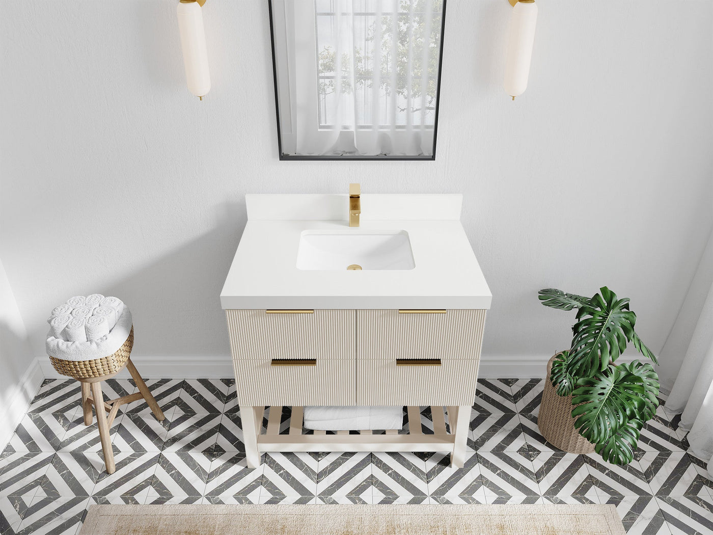 Catalina 36 in. W x 22 in. D Center Sink Bathroom Vanity