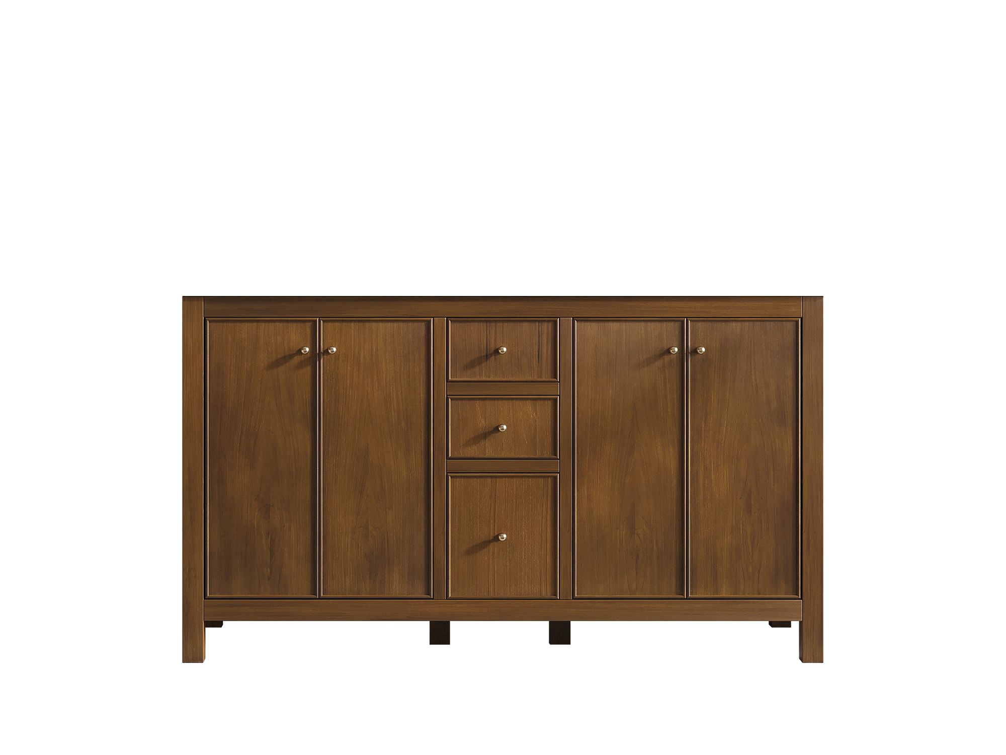 Chicago Teak 60 in. W x 22 in. D Double Sink Bathroom Vanity