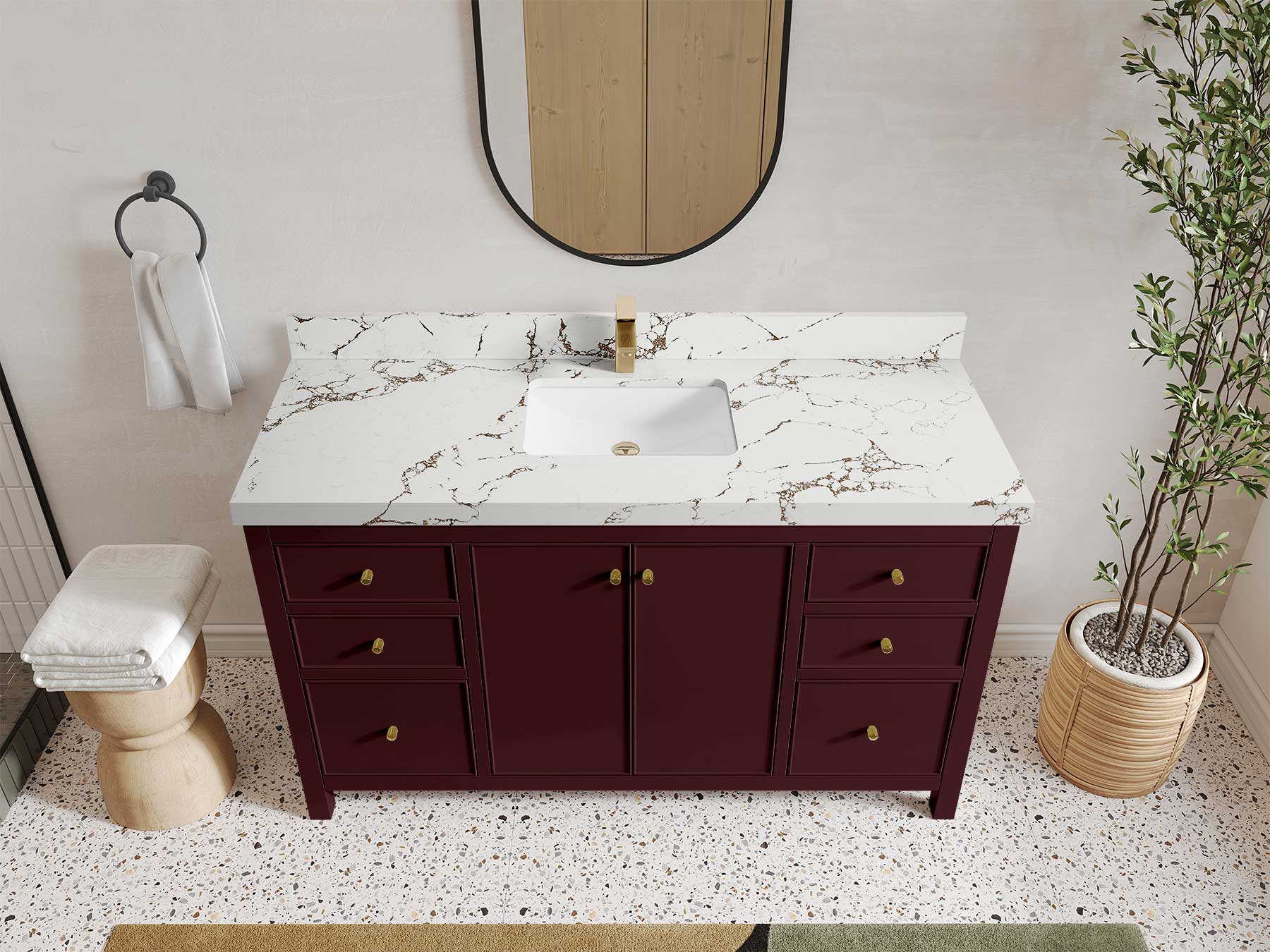 Chicago 60 in. W x 22 in. D Single Sink Bathroom Vanity