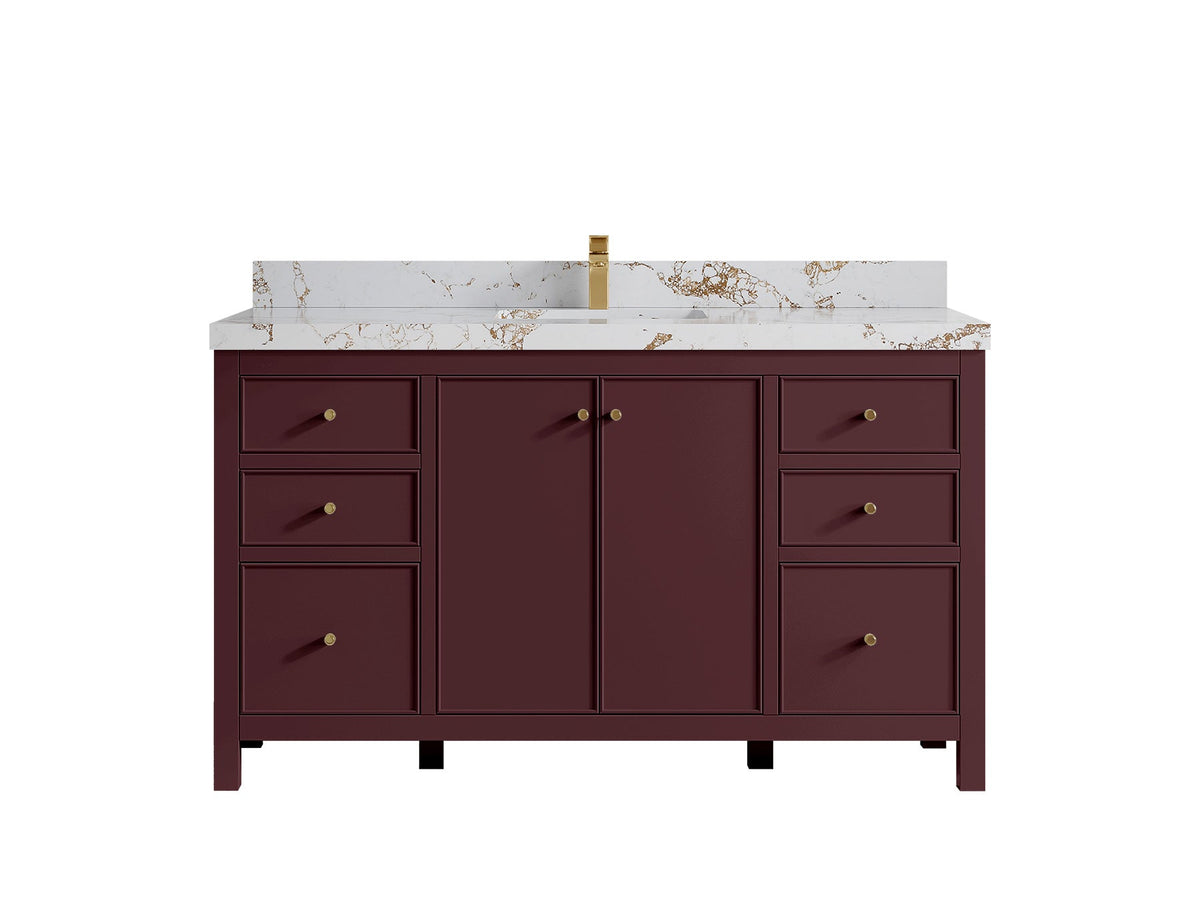 Chicago 60 in. W x 22 in. D Single Sink Bathroom Vanity