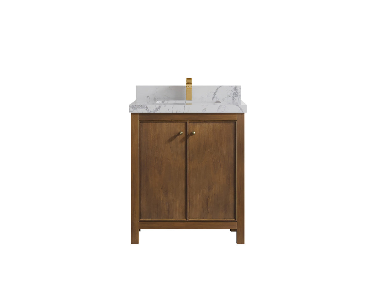 Chicago Teak 30 in. W x 22 in. D Single Sink Bathroom Vanity