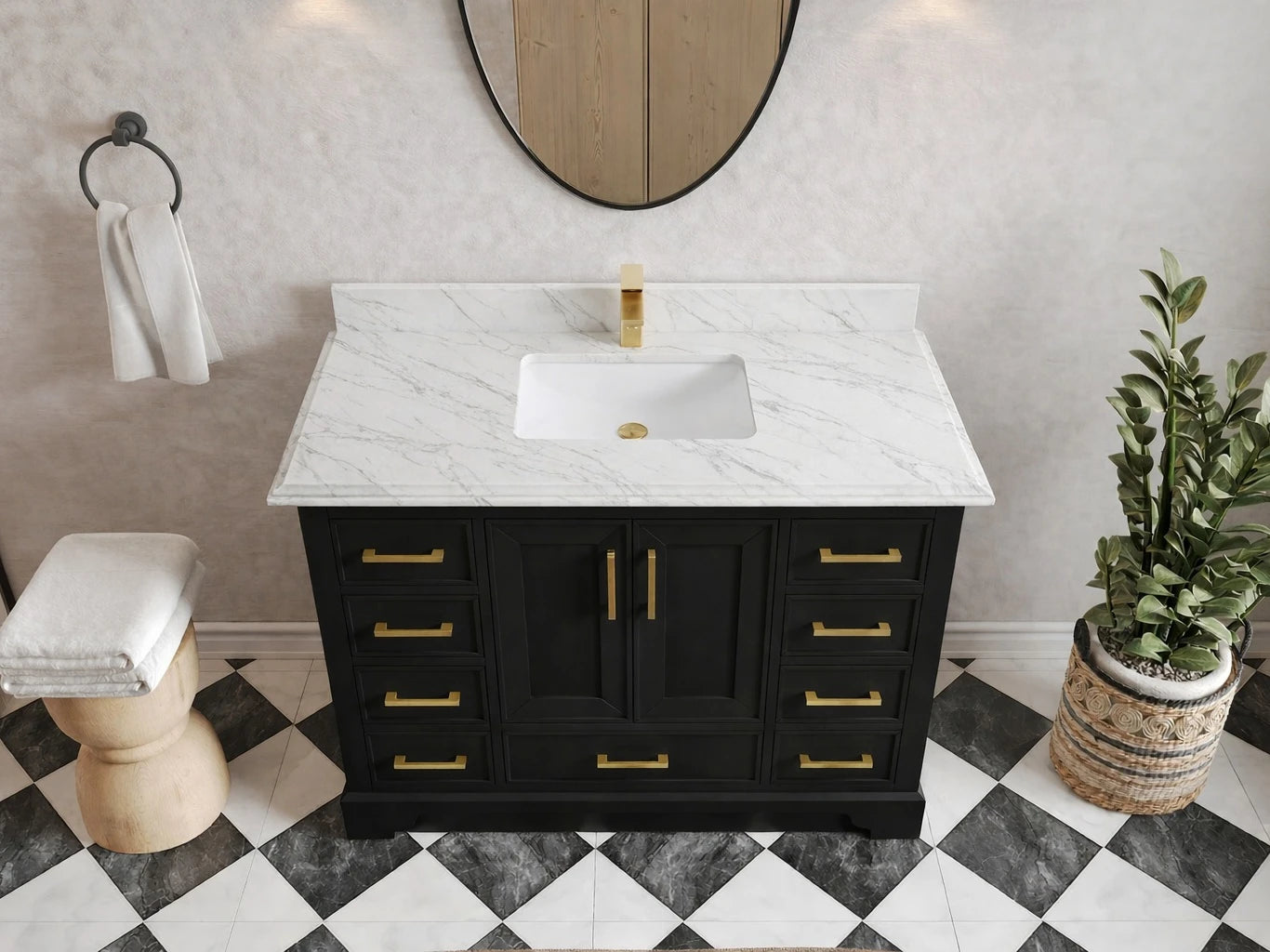 Charlotte 48 in. W x 22 in. D Single Sink Bathroom Vanity