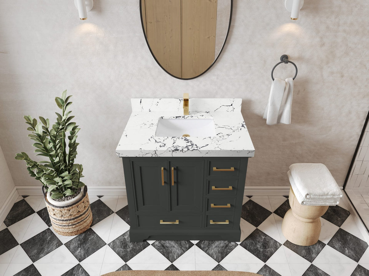 Charlotte 36 in. W x 22 in. D Center Sink Bathroom Vanity