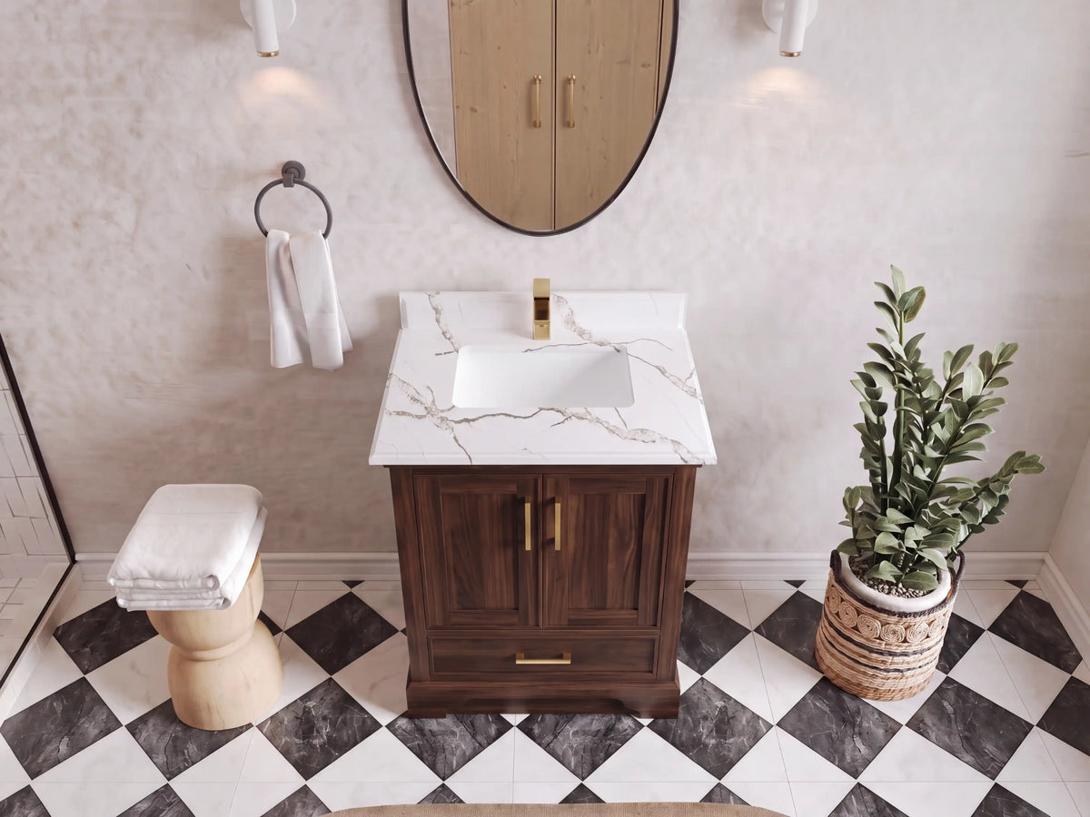 Charlotte 30 in. W x 22 in. D Single Sink Bathroom Teak Wood Vanity