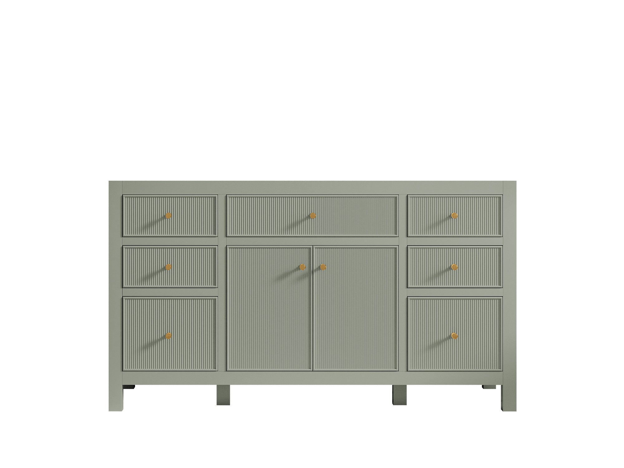 Sonoma 60 in W x 22 in D Free Standing Reeded Single Sink Bathroom Vanity