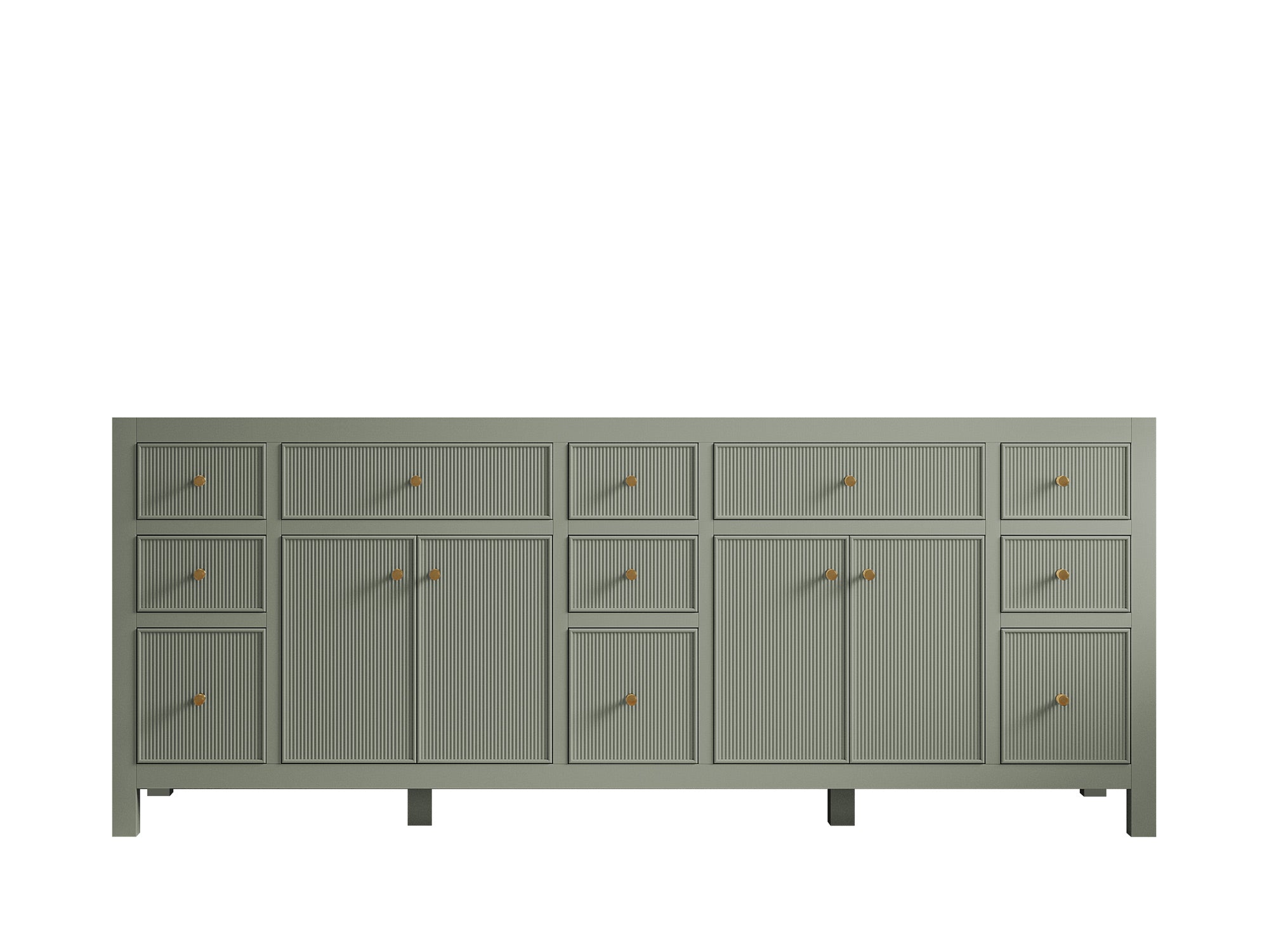 Sonoma 72 in W x 22 in D Free Standing Reeded Double Sink Bathroom Vanity