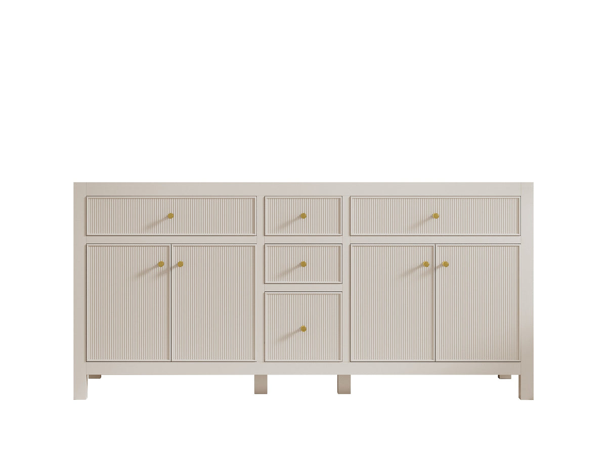 Sonoma 72 in W x 22 in D Free Standing Reeded Double Sink Bathroom Vanity
