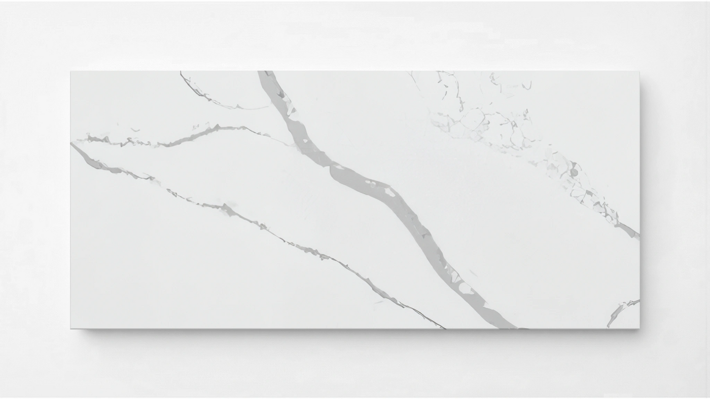 Calacatta Laza Quartz Sample