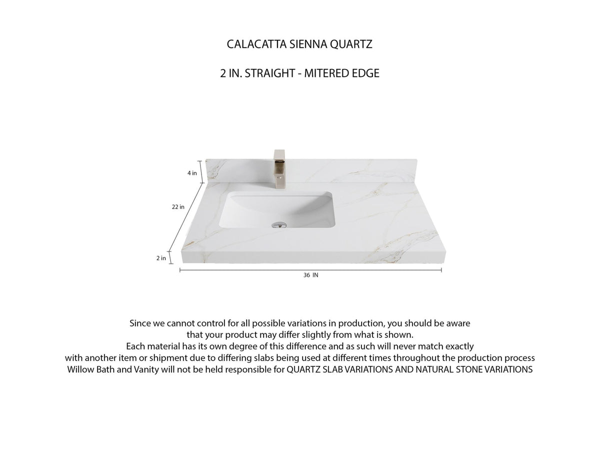 Cambridge 36 in. W x 22 in. D Left Offset Sink Bathroom Vanity