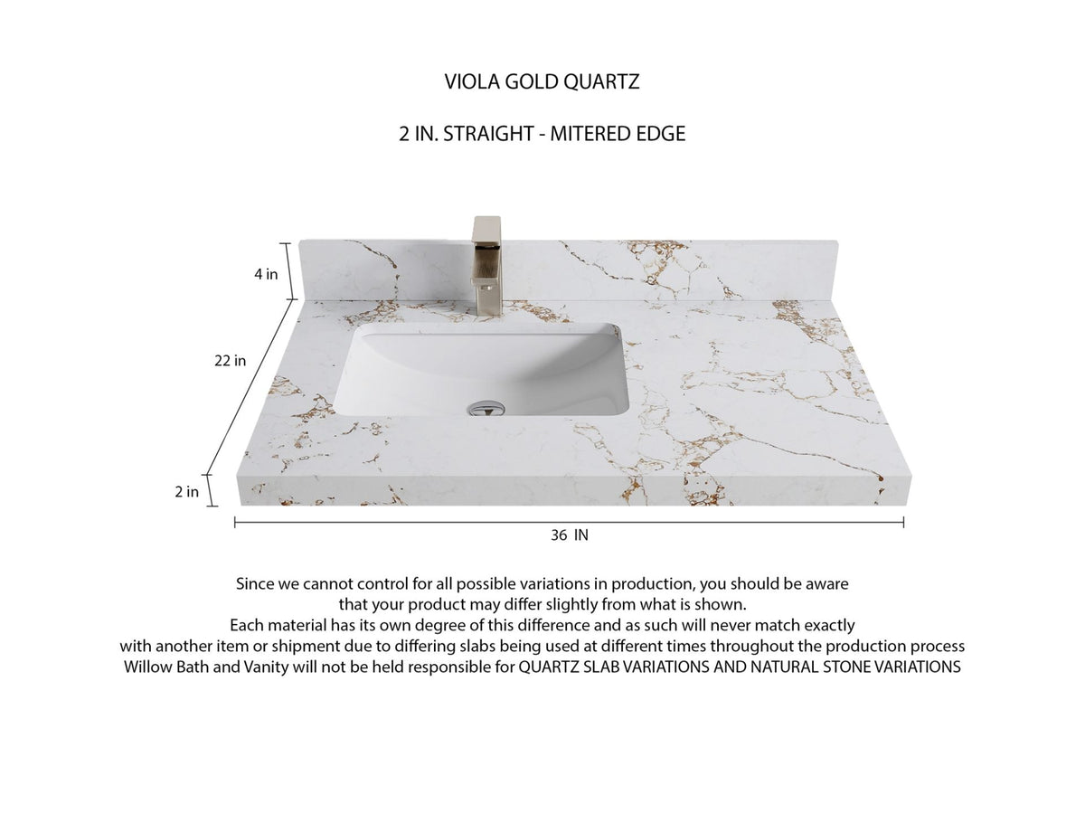 Cambridge 36 in. W x 22 in. D Left Offset Sink Bathroom Vanity