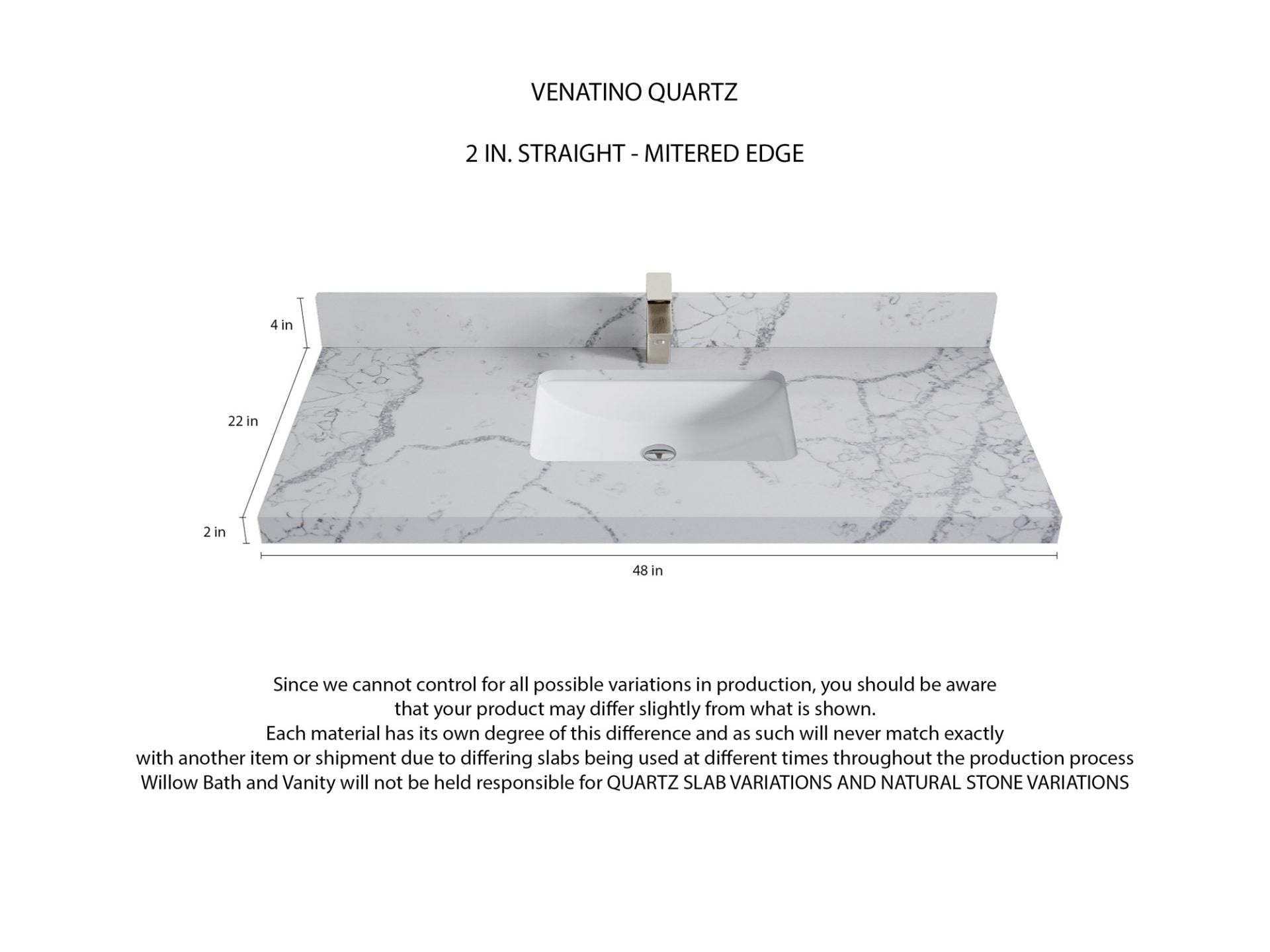 Cambridge 48 in. W x 22 in. D Single Sink Bathroom Vanity