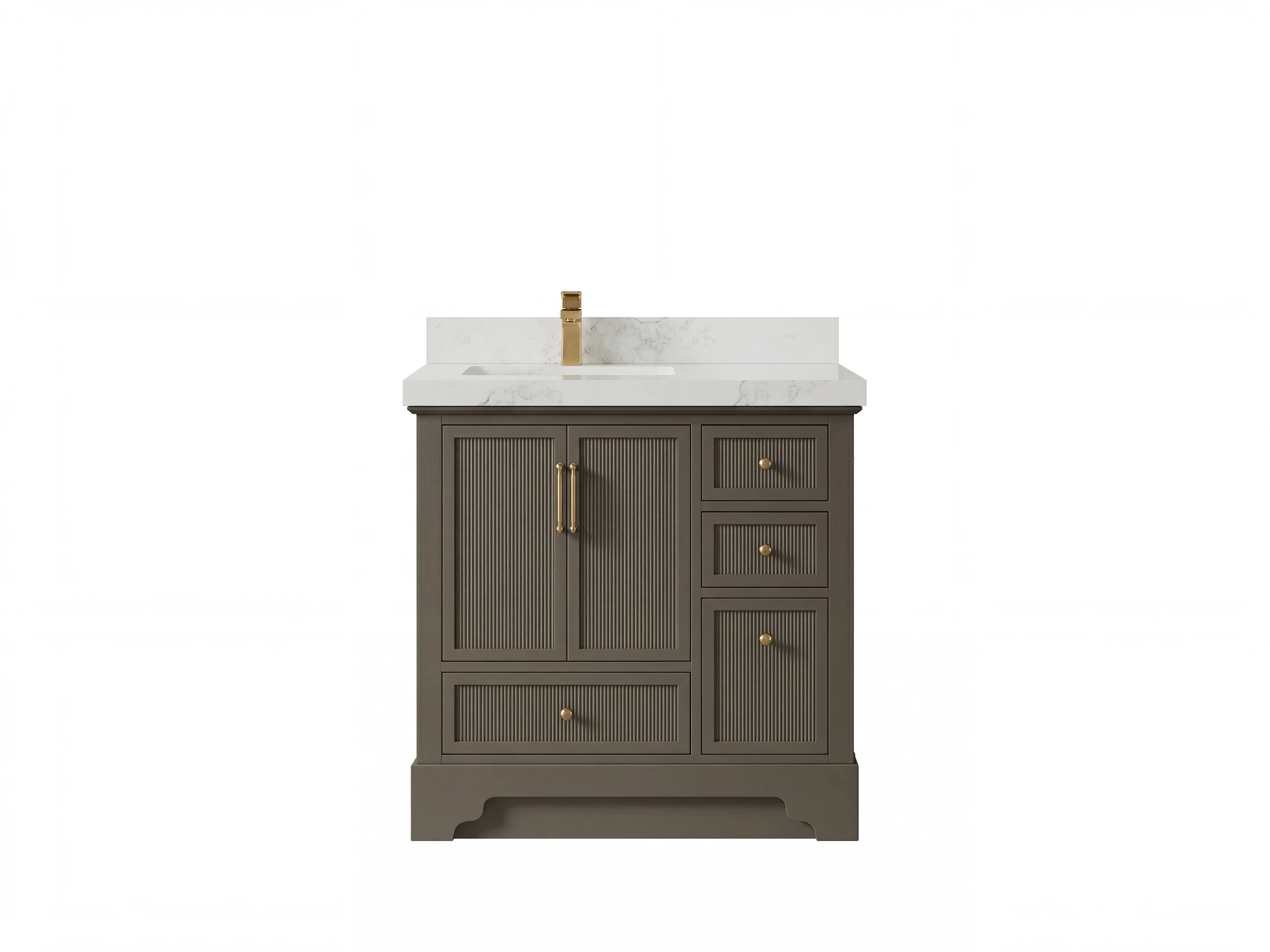 Alys 36 in. W x 22 in. D Left Offset Sink Bathroom Vanity