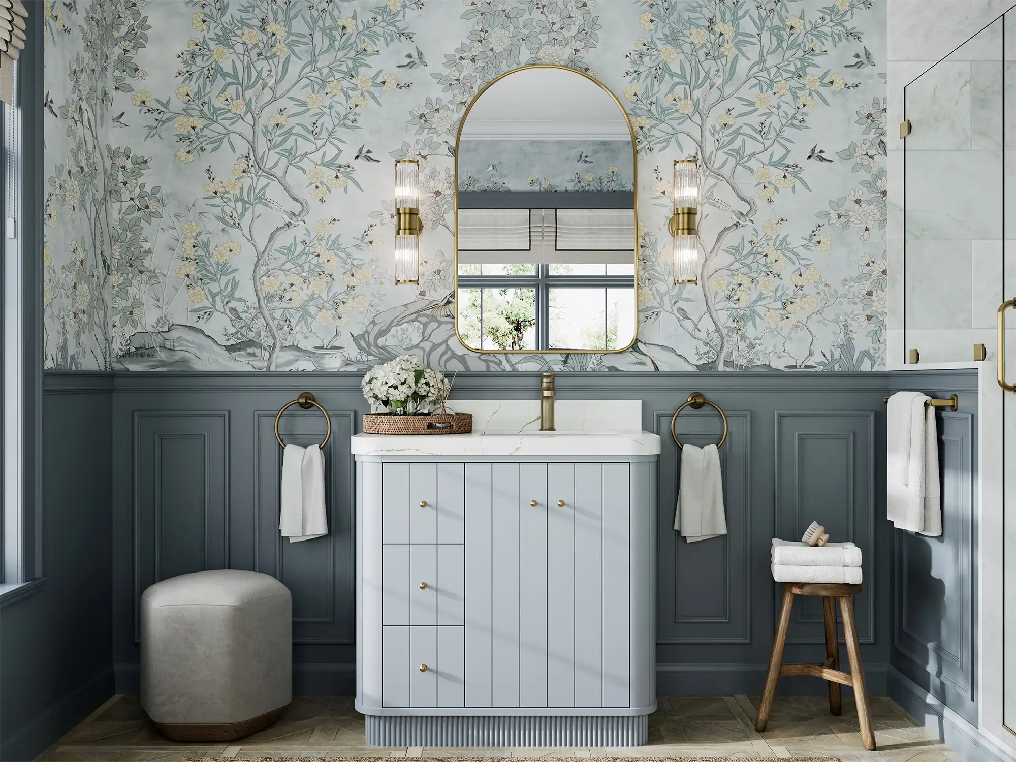 Houston Freestanding 36 in. W x 22 in. D Right Offset Sink Bathroom Vanity