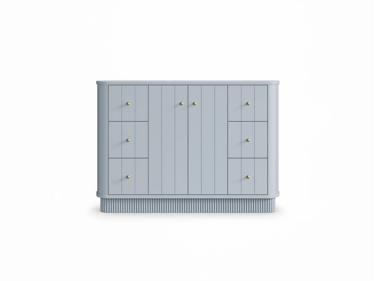 Houston 48 in. W x 22 in. D Free Standing Curved Edge Single Sink Bathroom Vanity