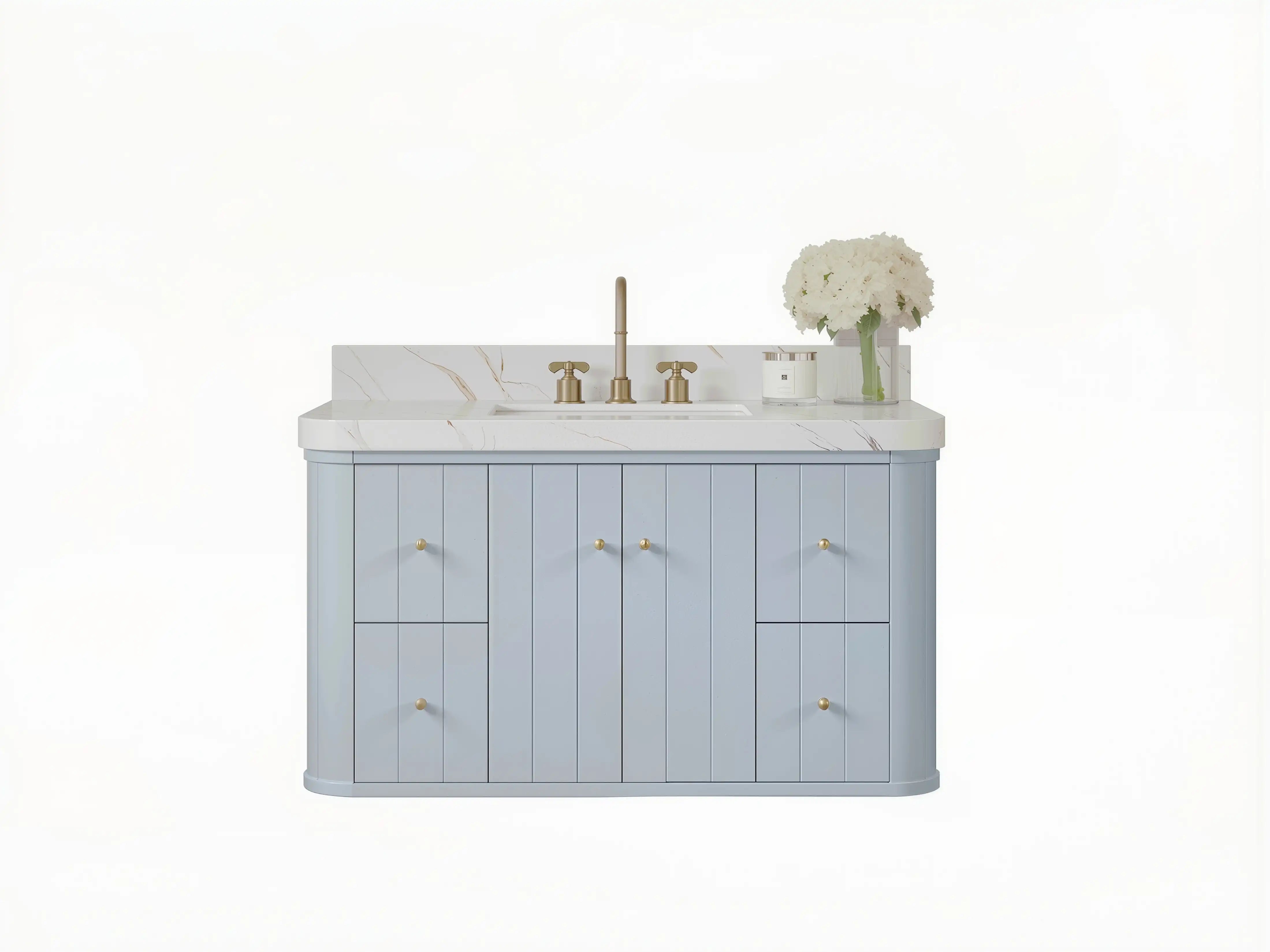 Houston Floating 42 in. W x 22 in. D Single Sink Bathroom Vanity
