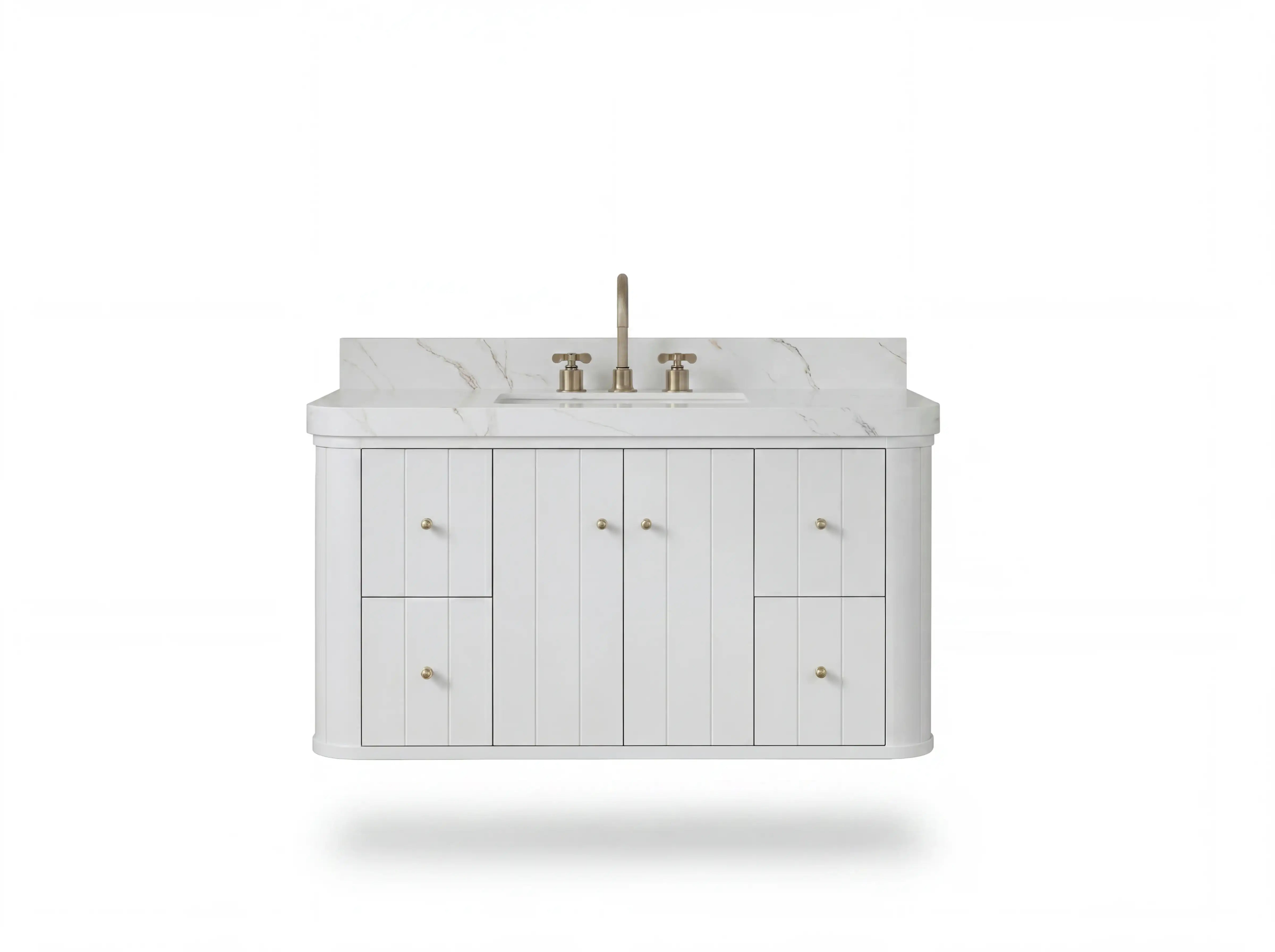 Houston Floating 42 in. W x 22 in. D Single Sink Bathroom Vanity