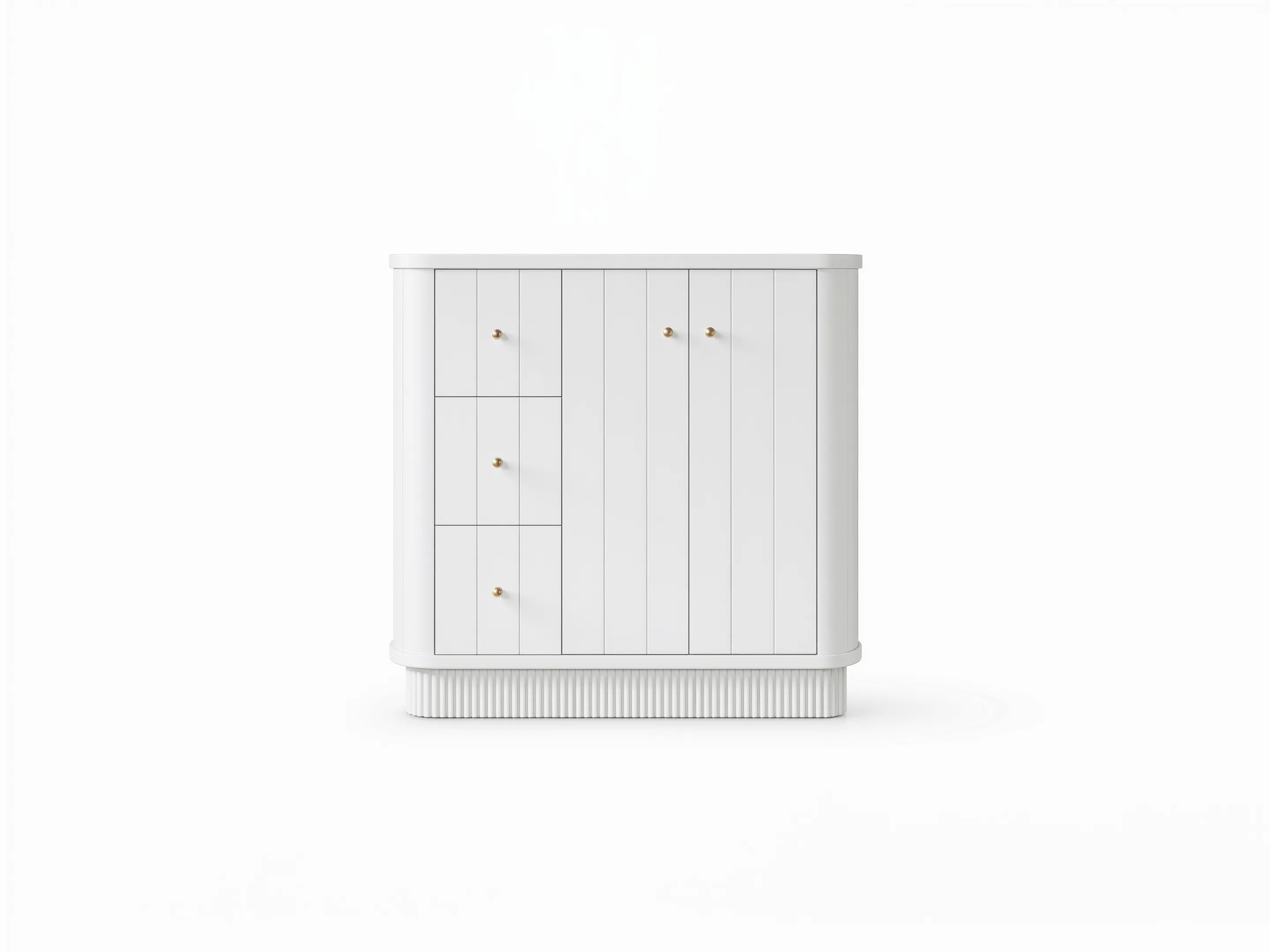 Houston 36 in. W x 22 in. D Free Standing Curved Edge Right Offset Sink Bathroom Vanity