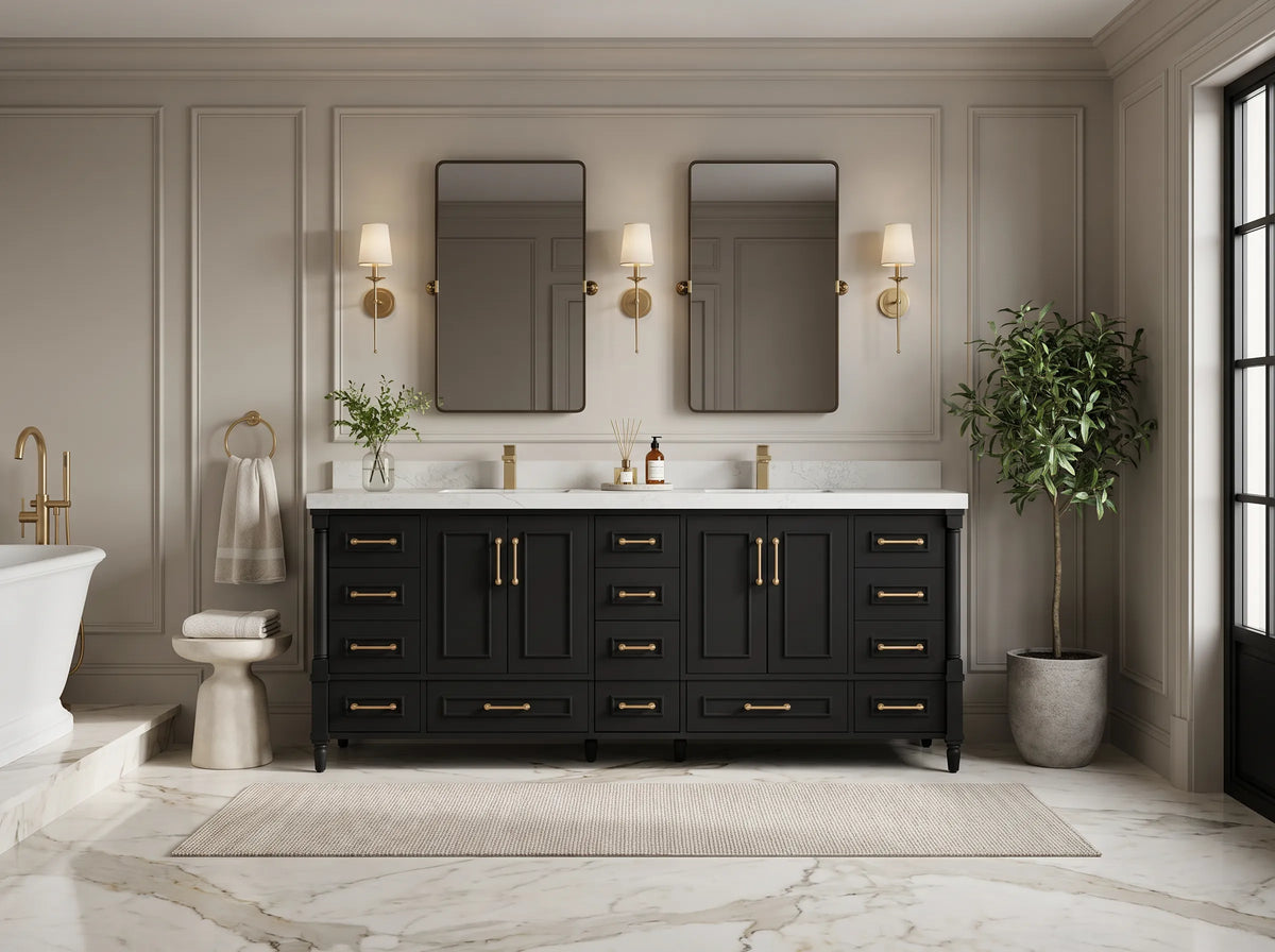 Aberdeen 84 in. W x 22 in. D Double Sink Bathroom Vanity