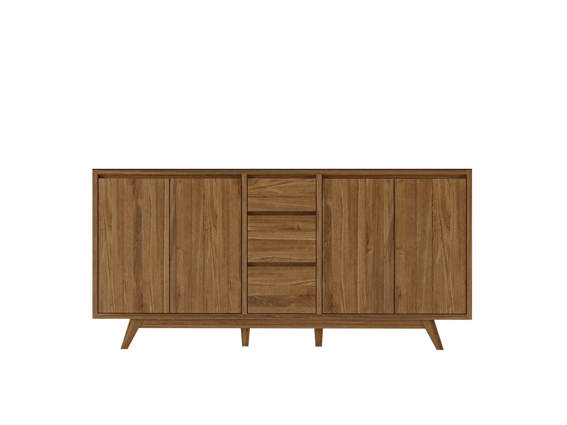 Madison Teak 72 in. W x 22 in. D Double Sink Bathroom Vanity in Dark Natural - Cabinet Only
