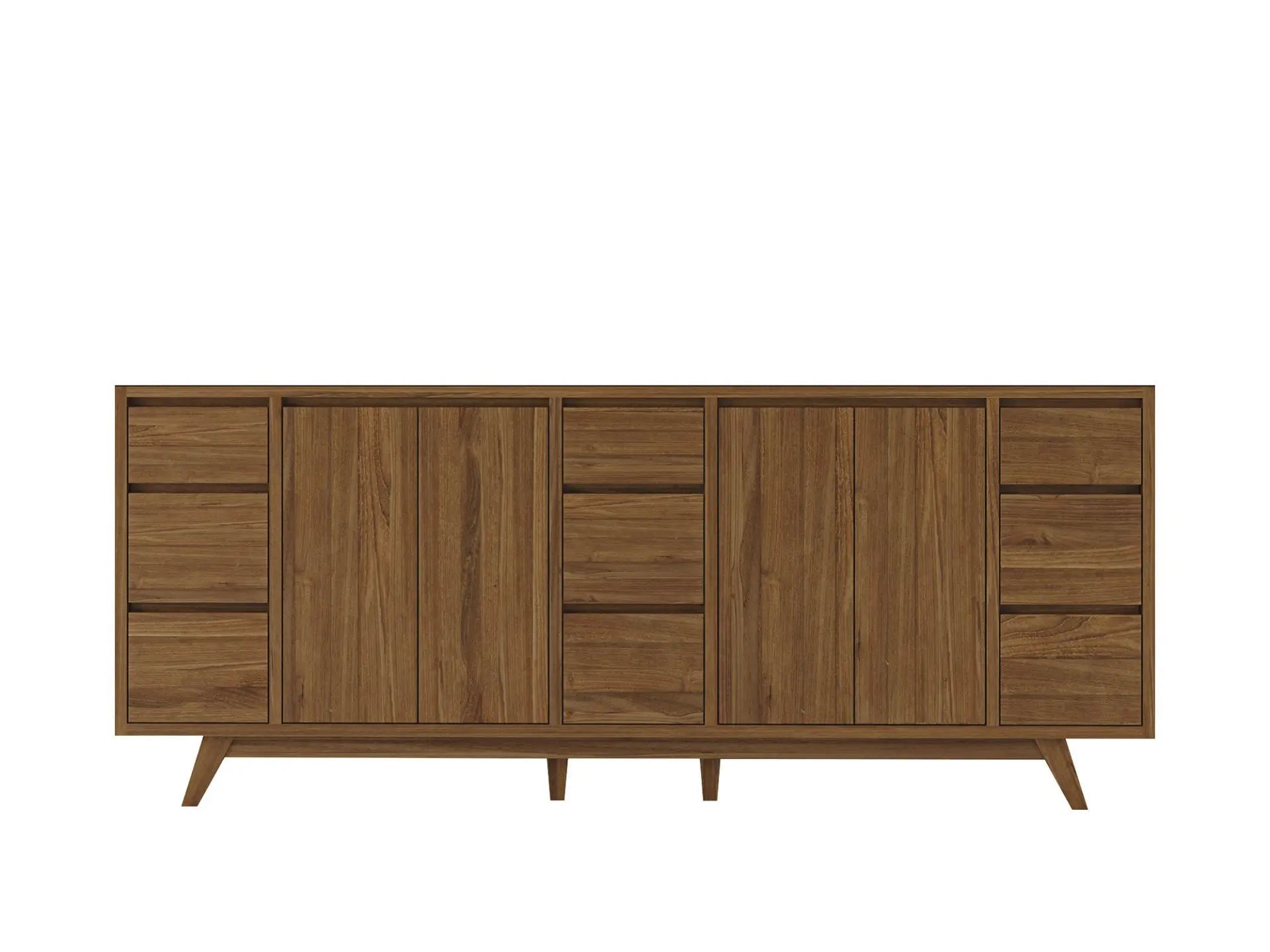 Madison Teak 84 in. W x 22 in. D Double Sink Bathroom Vanity in Dark Natural - Cabinet Only