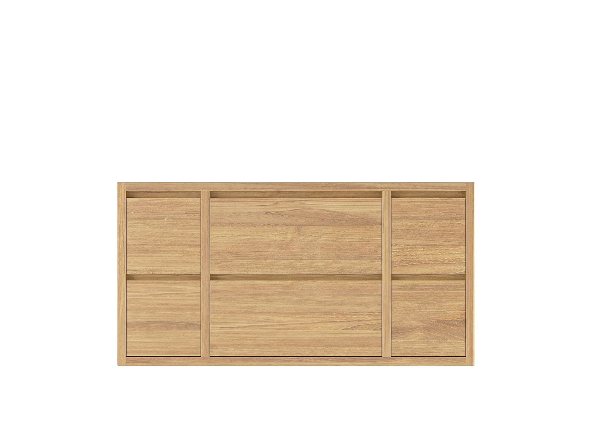 Madison Floating Teak 42 in. W x 22 in. D Single Sink Bathroom Vanity in Light Natural - Cabinet Only