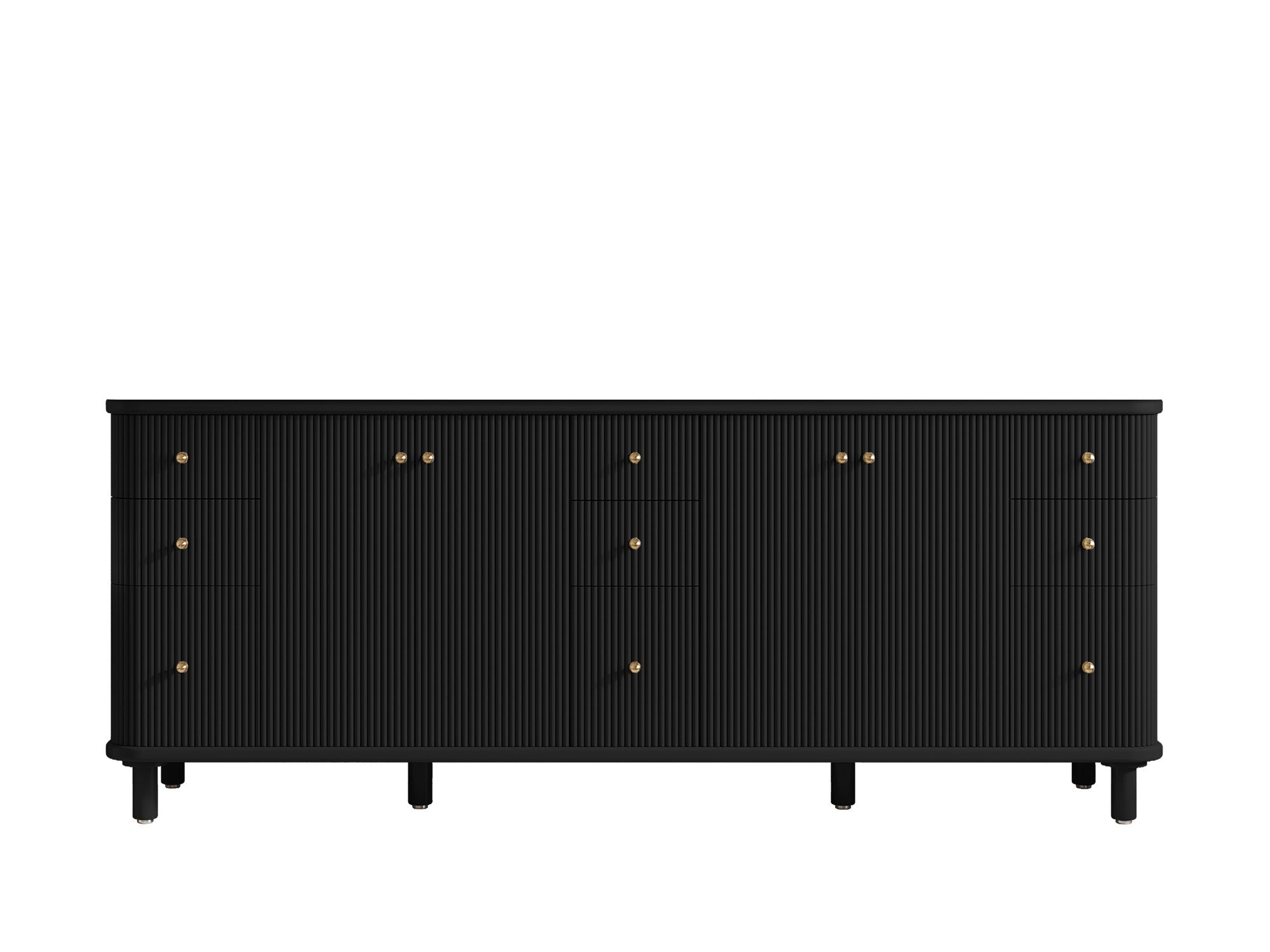 Miami 84 in. W x 22 in. D Double Sink Bathroom Vanity in Black with Countertop - Cabinet Only